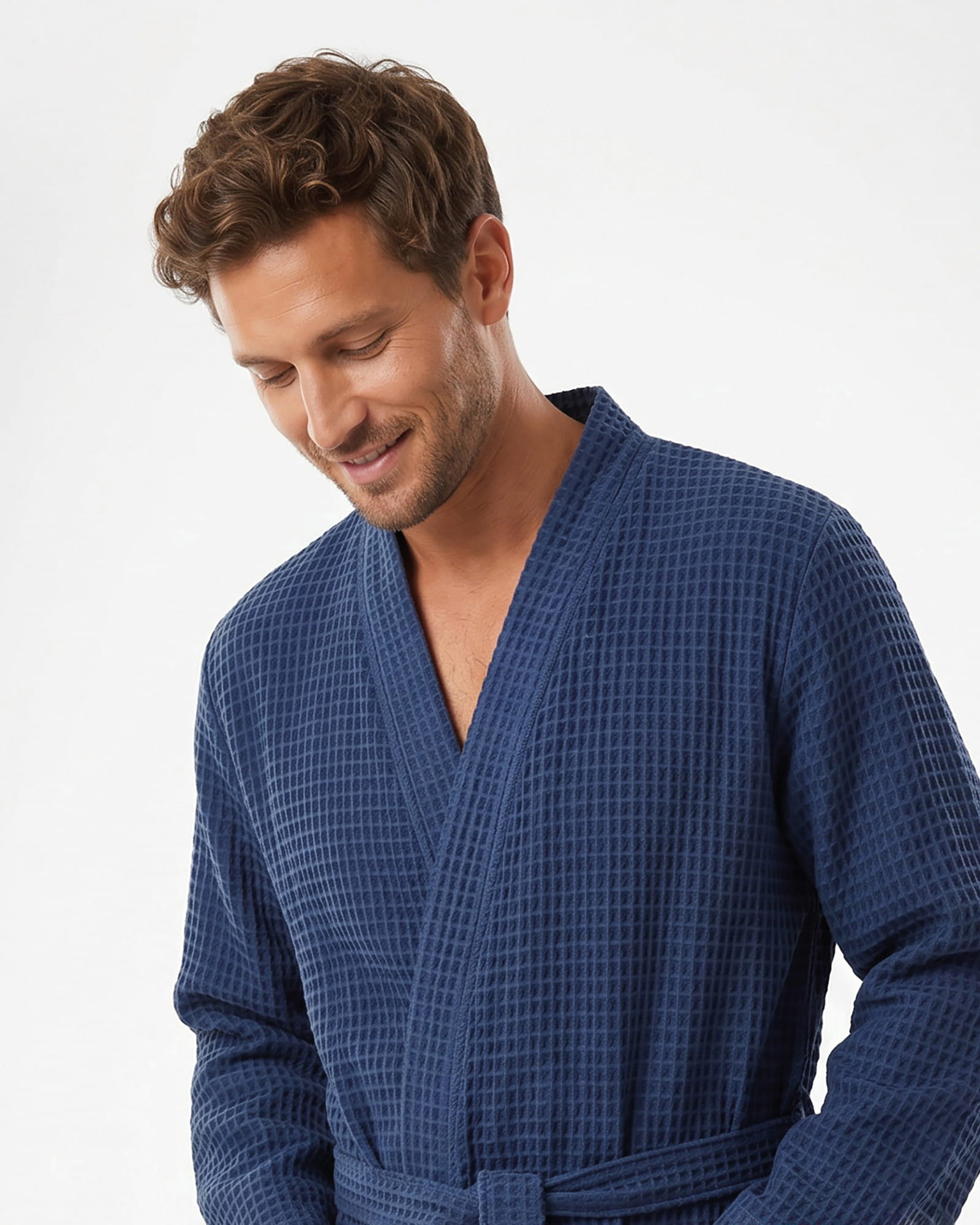 Cawö Bademäntel Herren Kimono Kimono 6845 saphir - 166