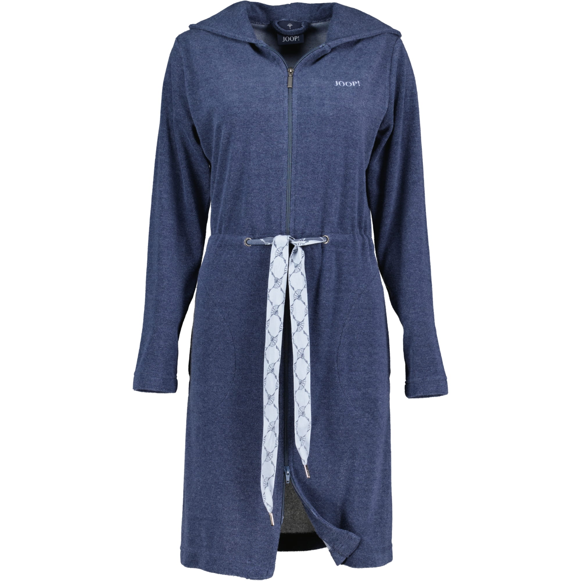 JOOP Active Damen Bademantel Kapuze kurz 1659 - Farbe: Blau - 11 - L