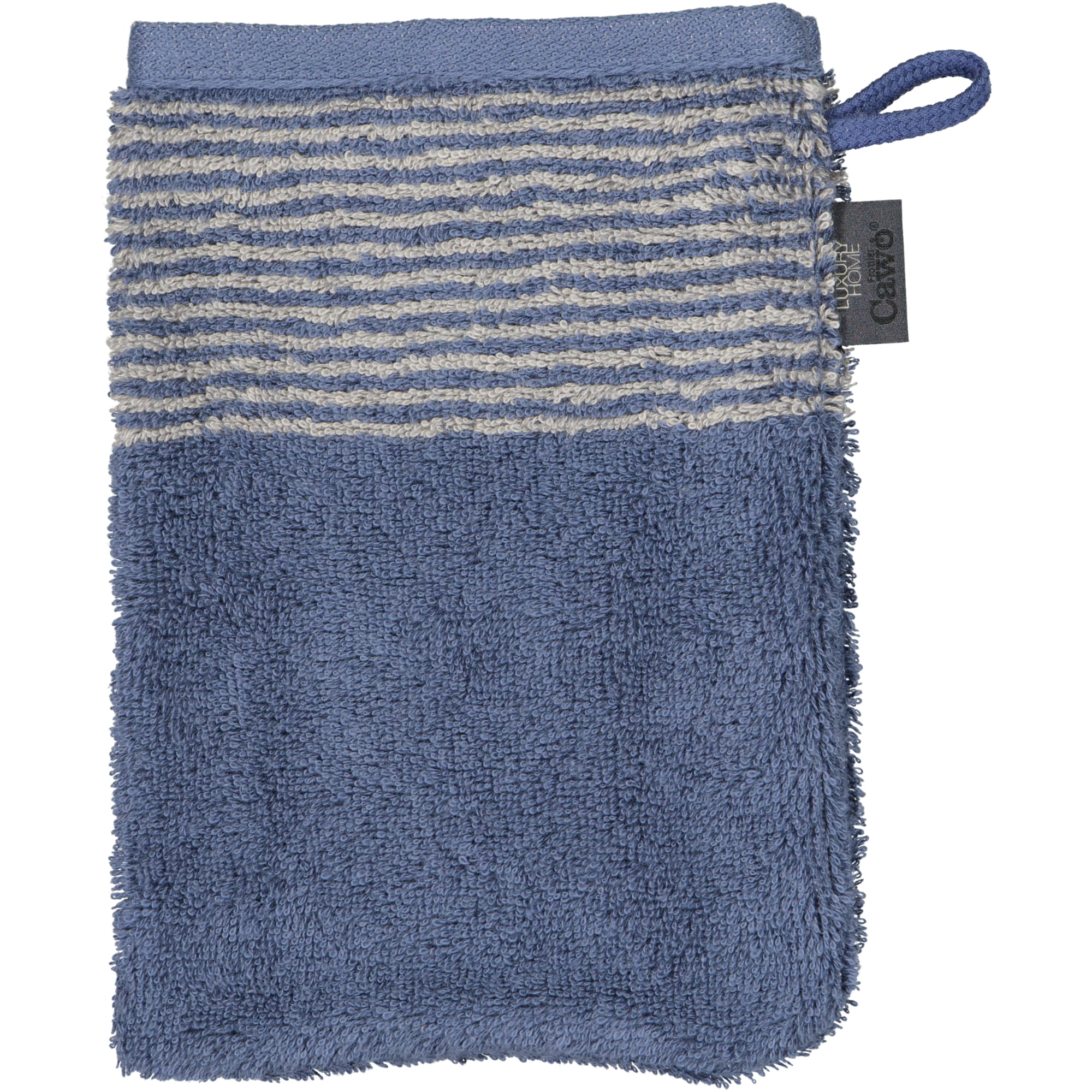 Cawö - Luxury Home Two-Tone 590 - Farbe: nachtblau - 10 - Waschhandschuh 16x22 cm