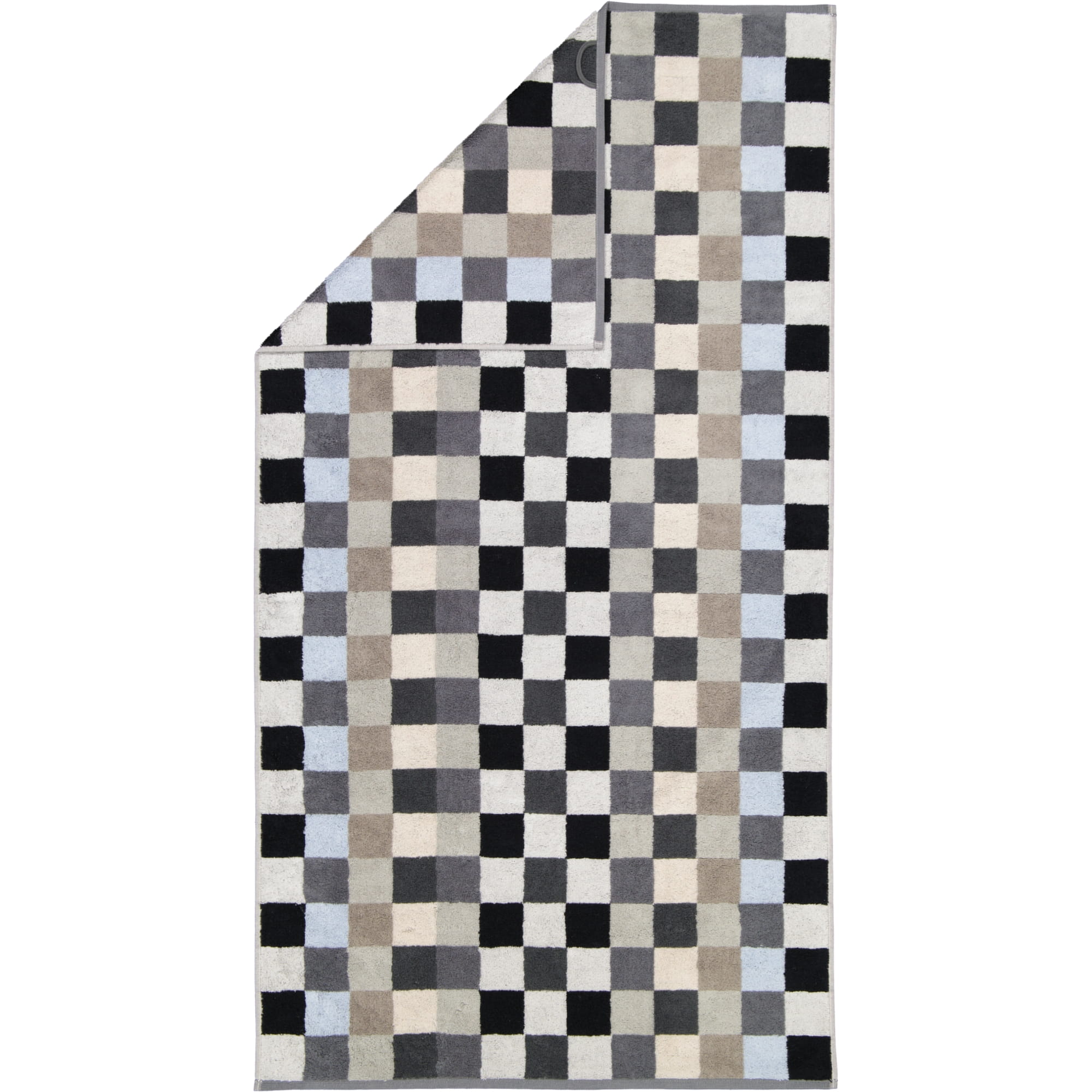 Cawö - Unique Karo 942 - Farbe: anthrazit - 77 - Duschtuch 70x140 cm