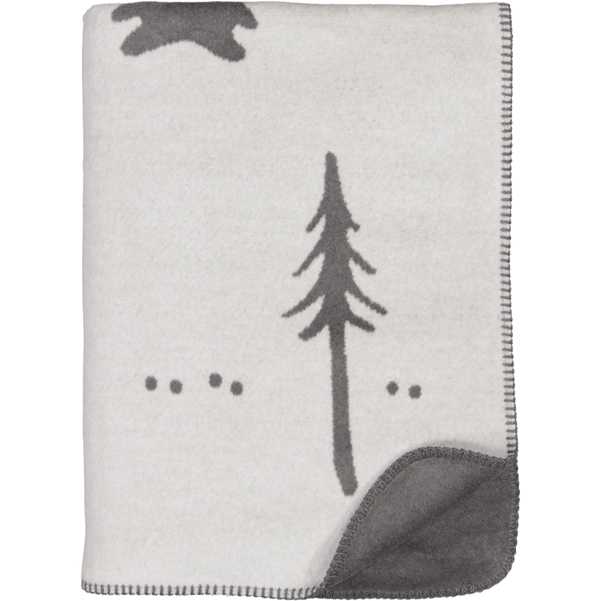 Cawö Wohndecken WINTER EDITION Tannen 62730 stein/anthrazit - 70 - 150x200 cm