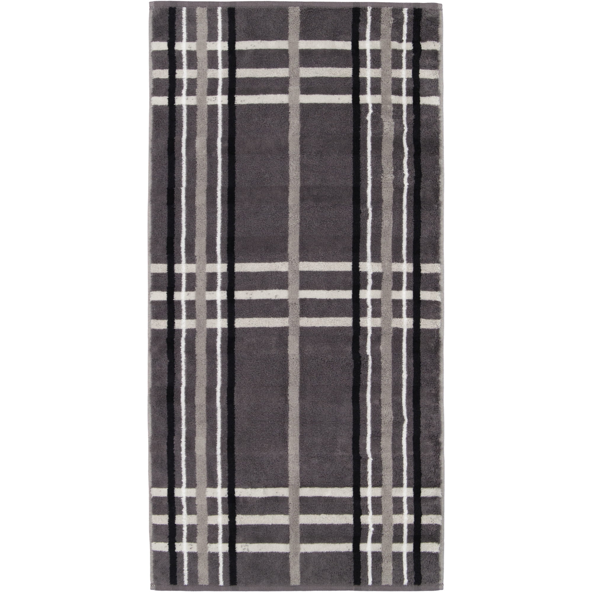 Cawö Handtücher Noblesse Check 1089 anthrazit - 77 - Handtuch 50x100 cm