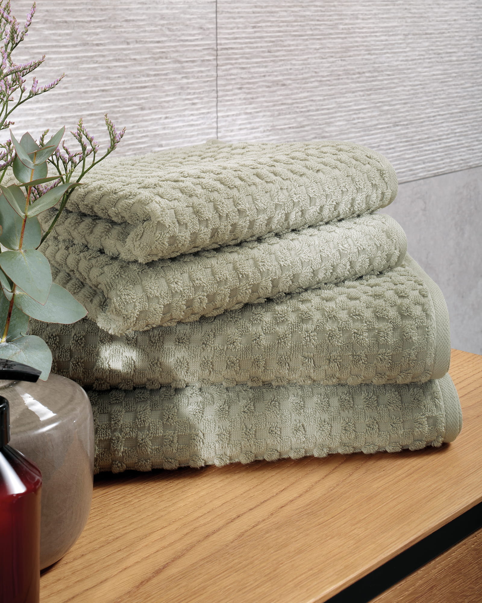 Cawö Handtücher Pure Elements 6510 seegras - 434 - Duschtuch 80x150 cm