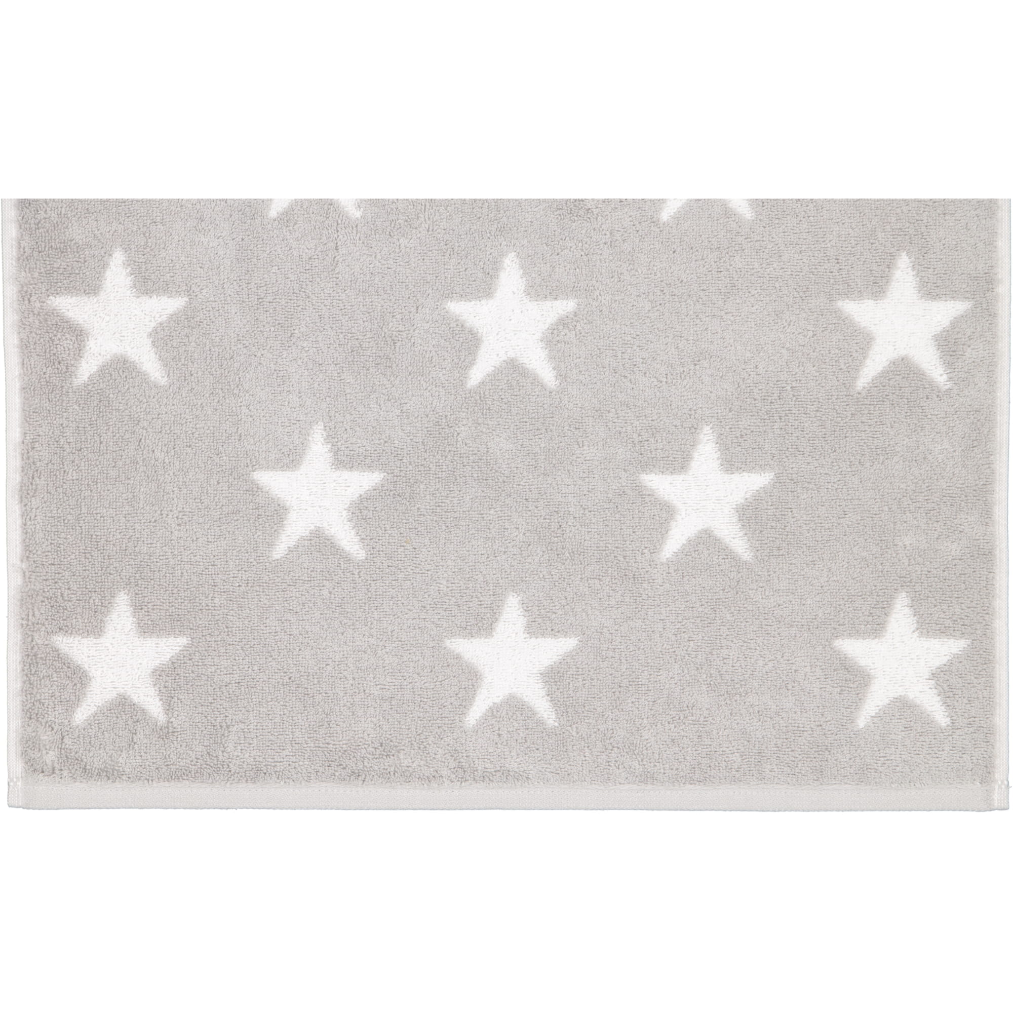 Cawö Handtücher NEW STARS Sterne groß 6260 platin/weiß - 76 - Duschtuch 70x140 cm
