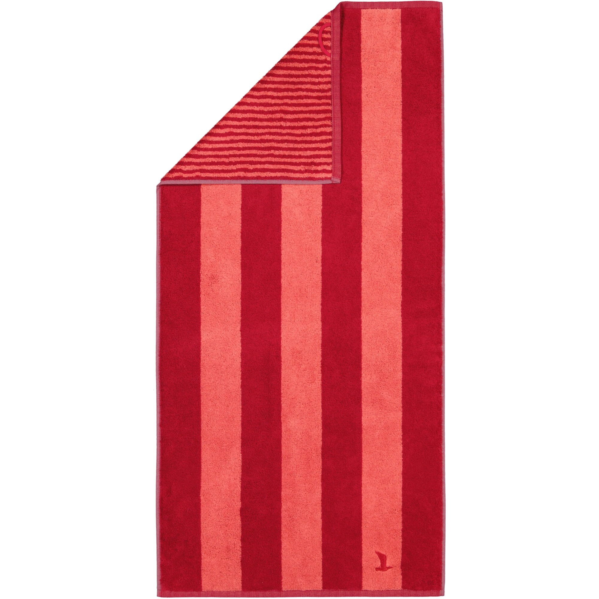 Möve Handtücher Superwuschel Blockstreifen ruby/coral - 021