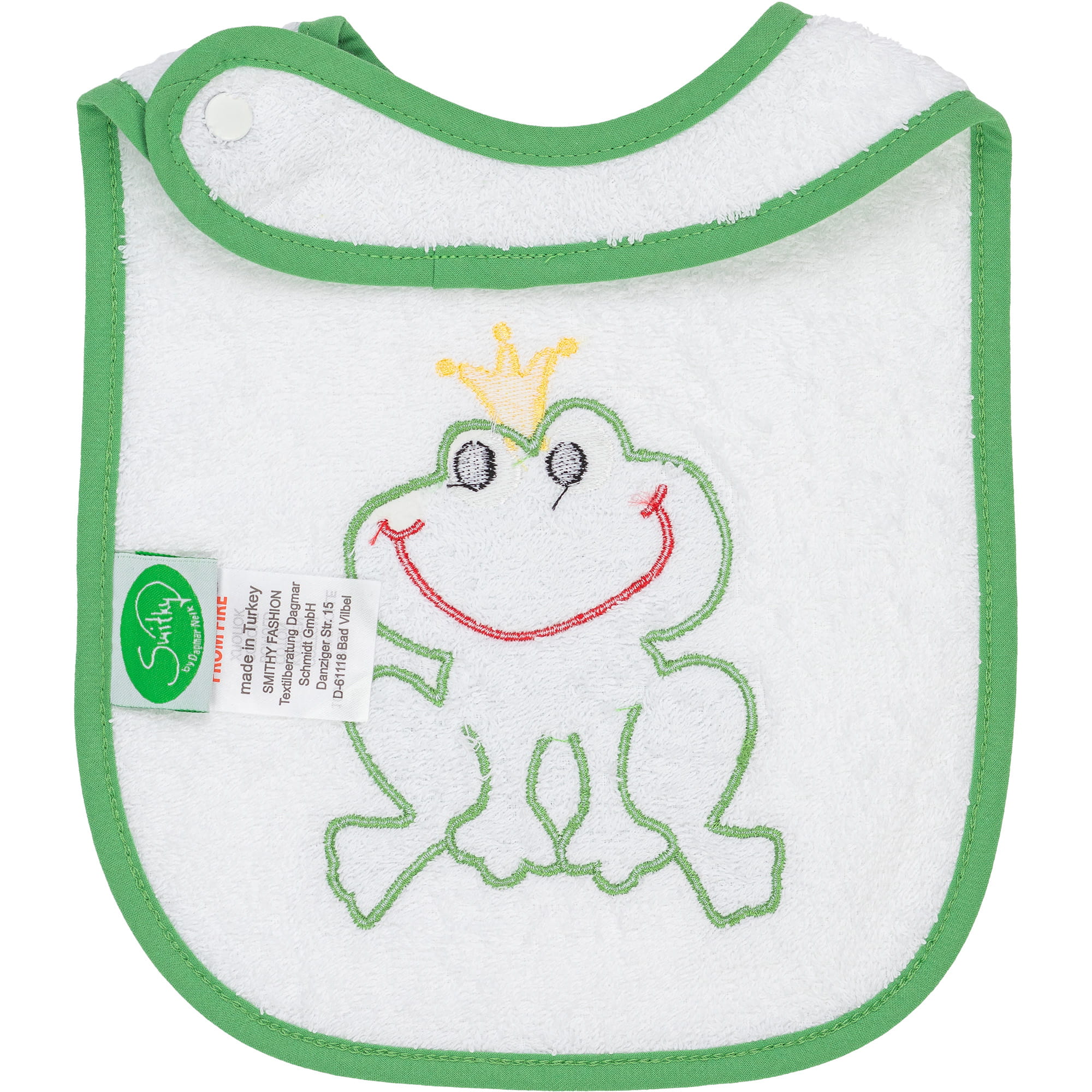 Smithy Froschkönig - Lätzchen 24 x 24 cm - Farbe: weiß (F102060)