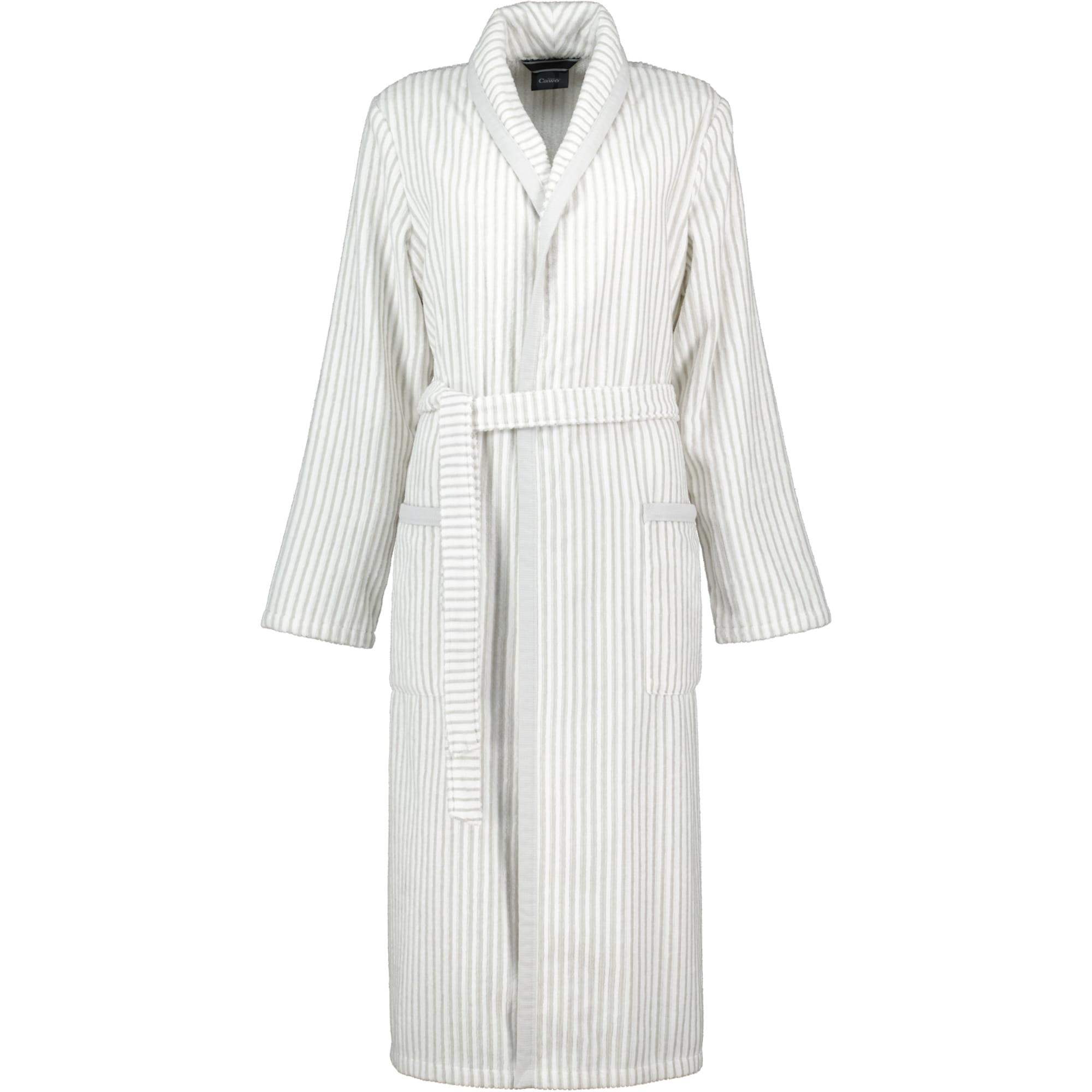 Cawö Bademäntel Damen Schalkragen 3423 weiss-silber - 76