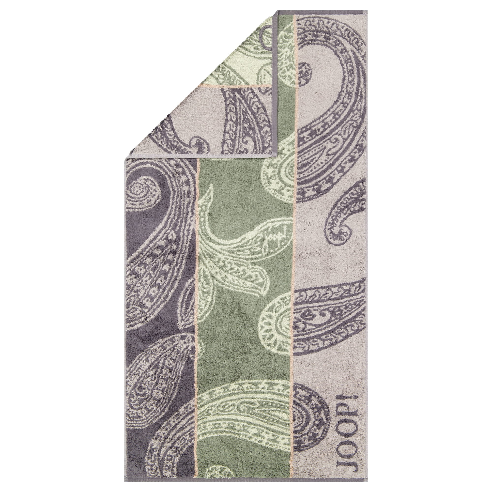 JOOP! Handtücher Contour Paisley 1714 Oliv - 47 - Handtuch 50x100 cm