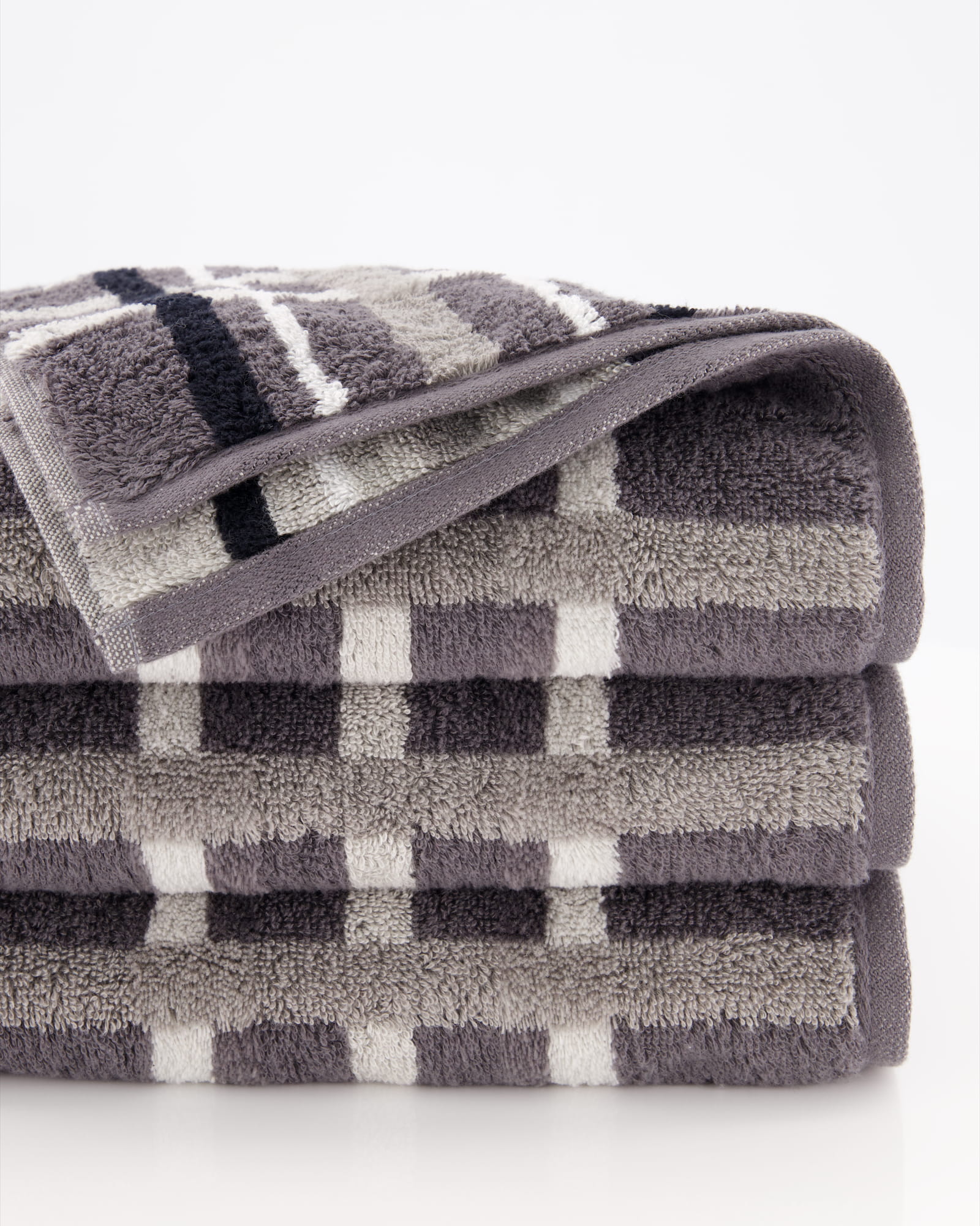 Cawö Handtücher Noblesse Check 1089 anthrazit - 77 - Handtuch 50x100 cm