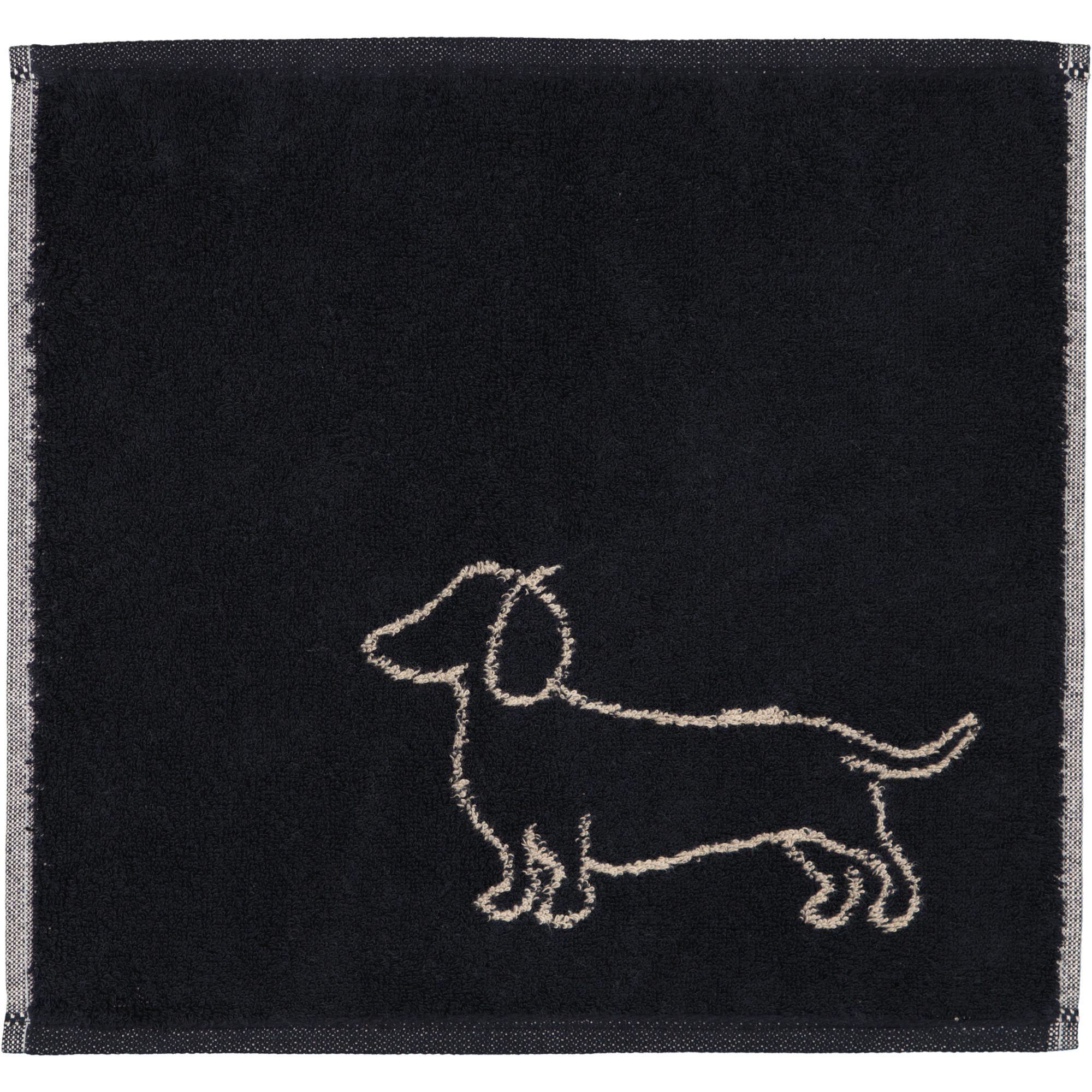 Cawö Seiftücher WE LOVE DOGS Mix 6249 3er Set Schwarz-Beige - 93 - 30x30 cm