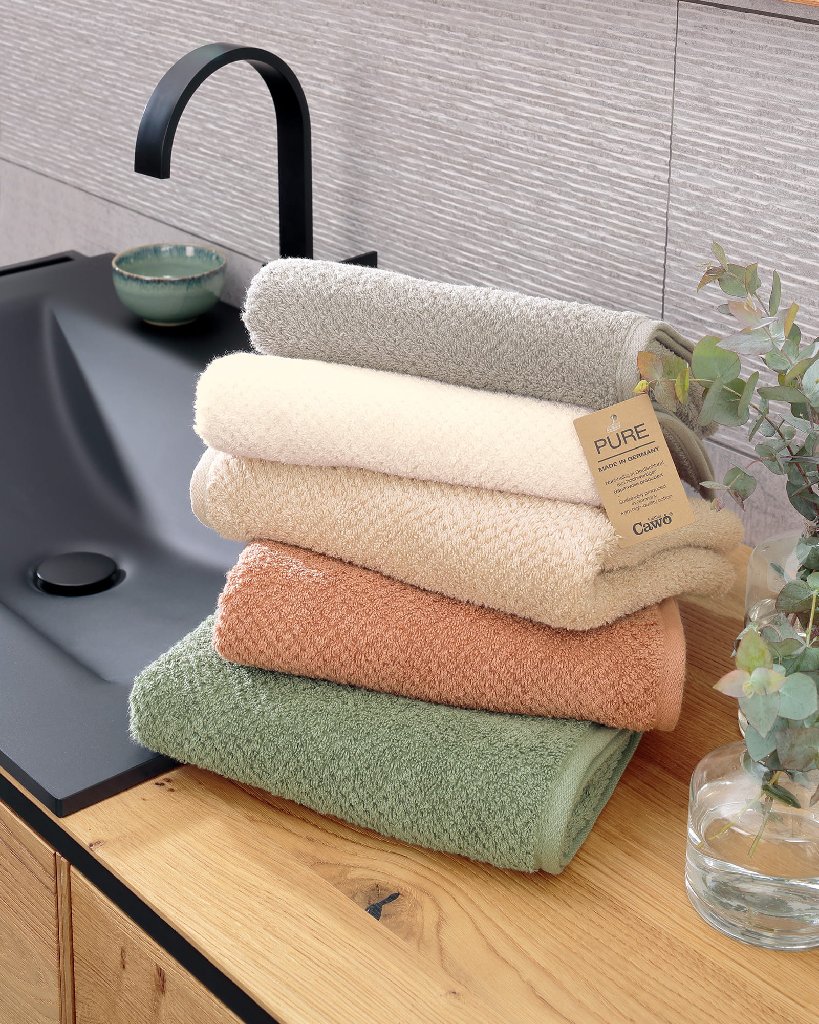 Cawö Handtücher Pure 6500 - Farbe: zimt - 369
