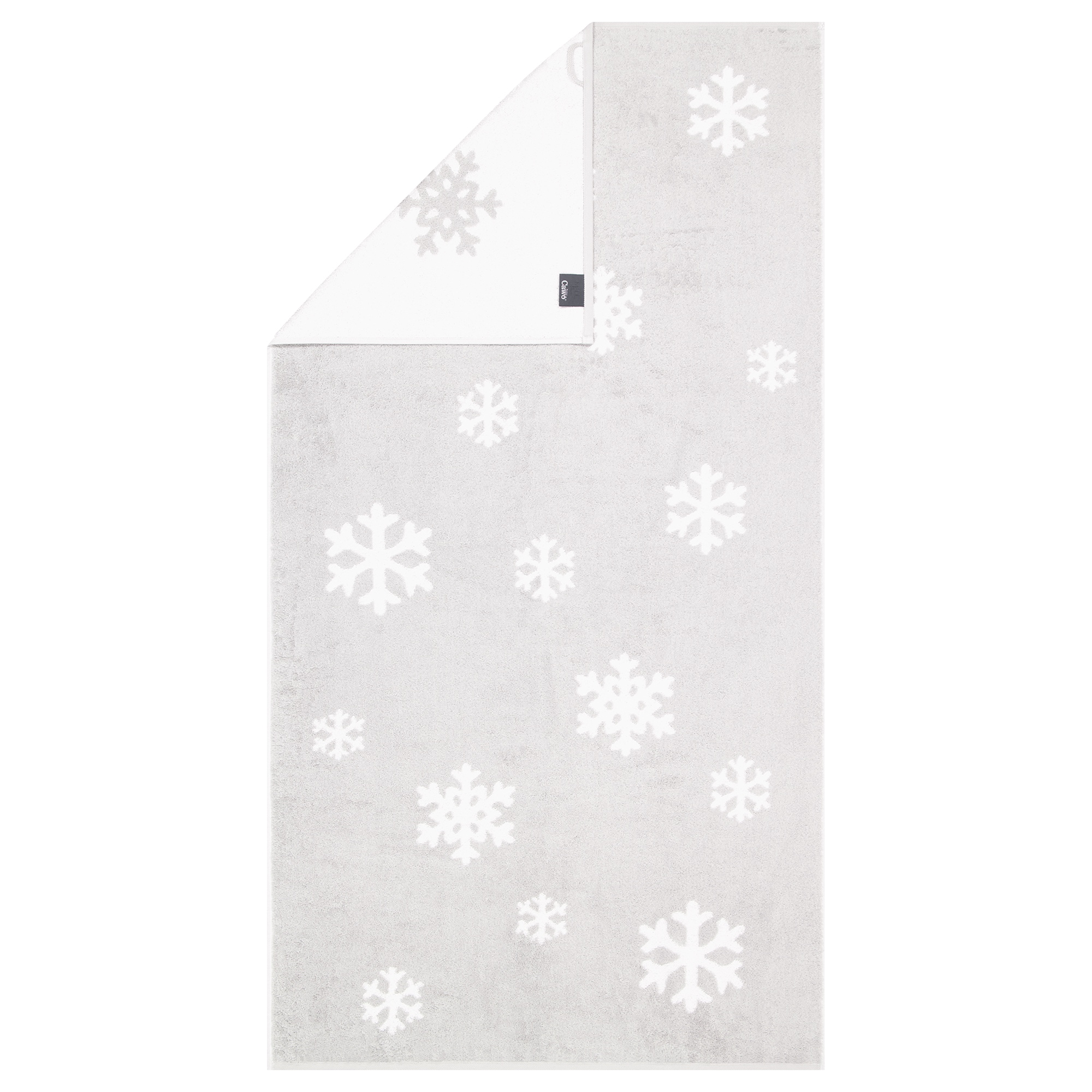 Cawö Handtücher WINTER EDITION Schneekristalle 6270 platin/weiß - 76 - Duschtuch 70x140 cm