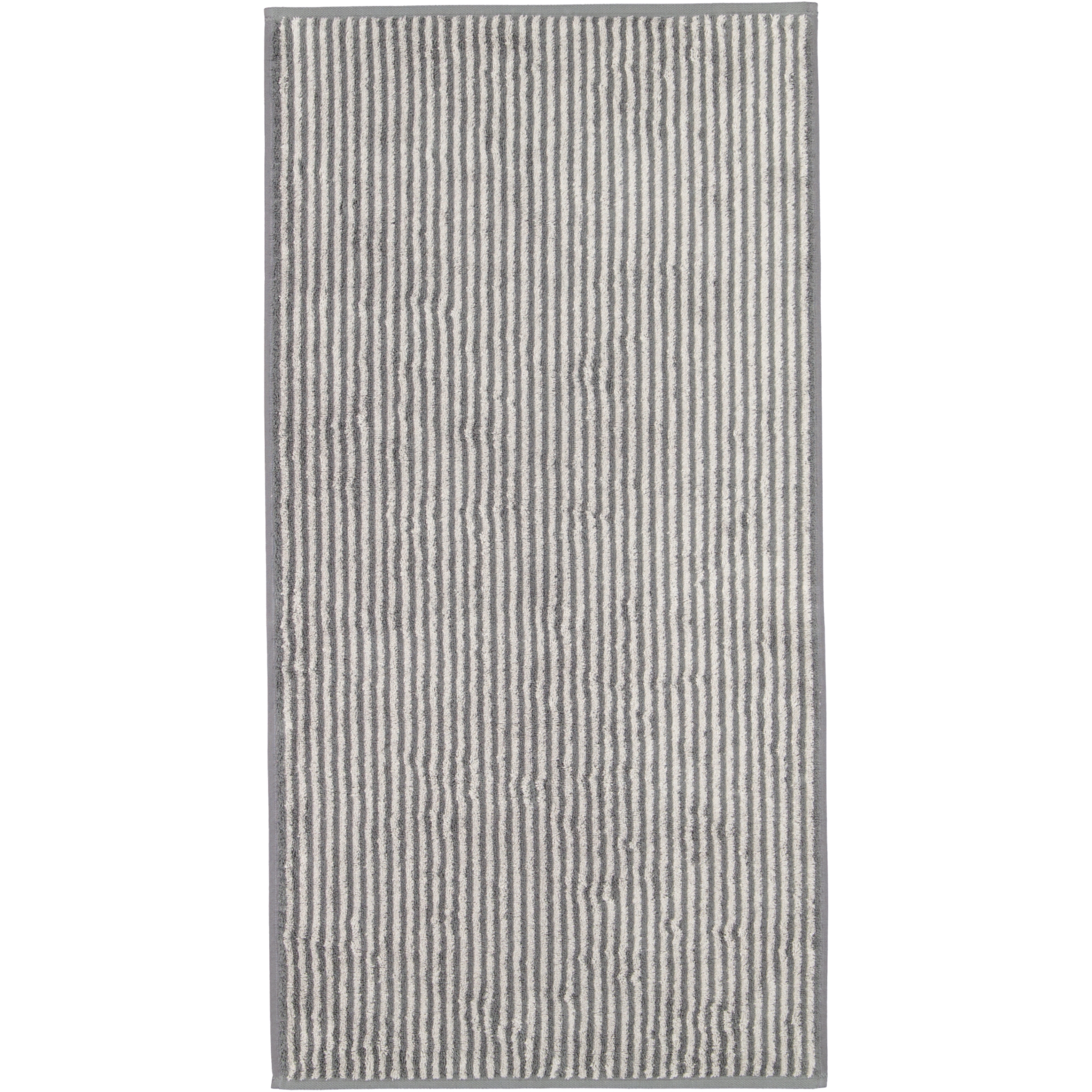 Cawö Handtücher Two-Tone Stripes 480 schiefer - 77 - Handtuch 50x100 cm