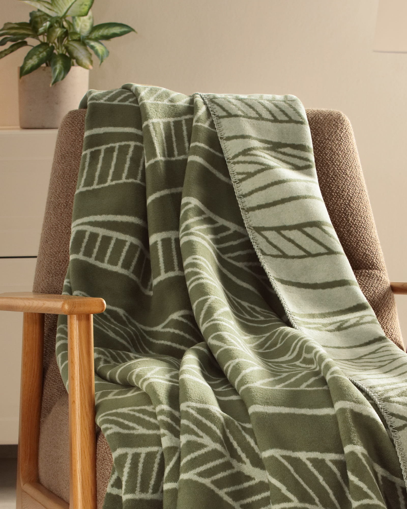 Villeroy & Boch Wohndecken Willow Olive Green - 150x200 cm