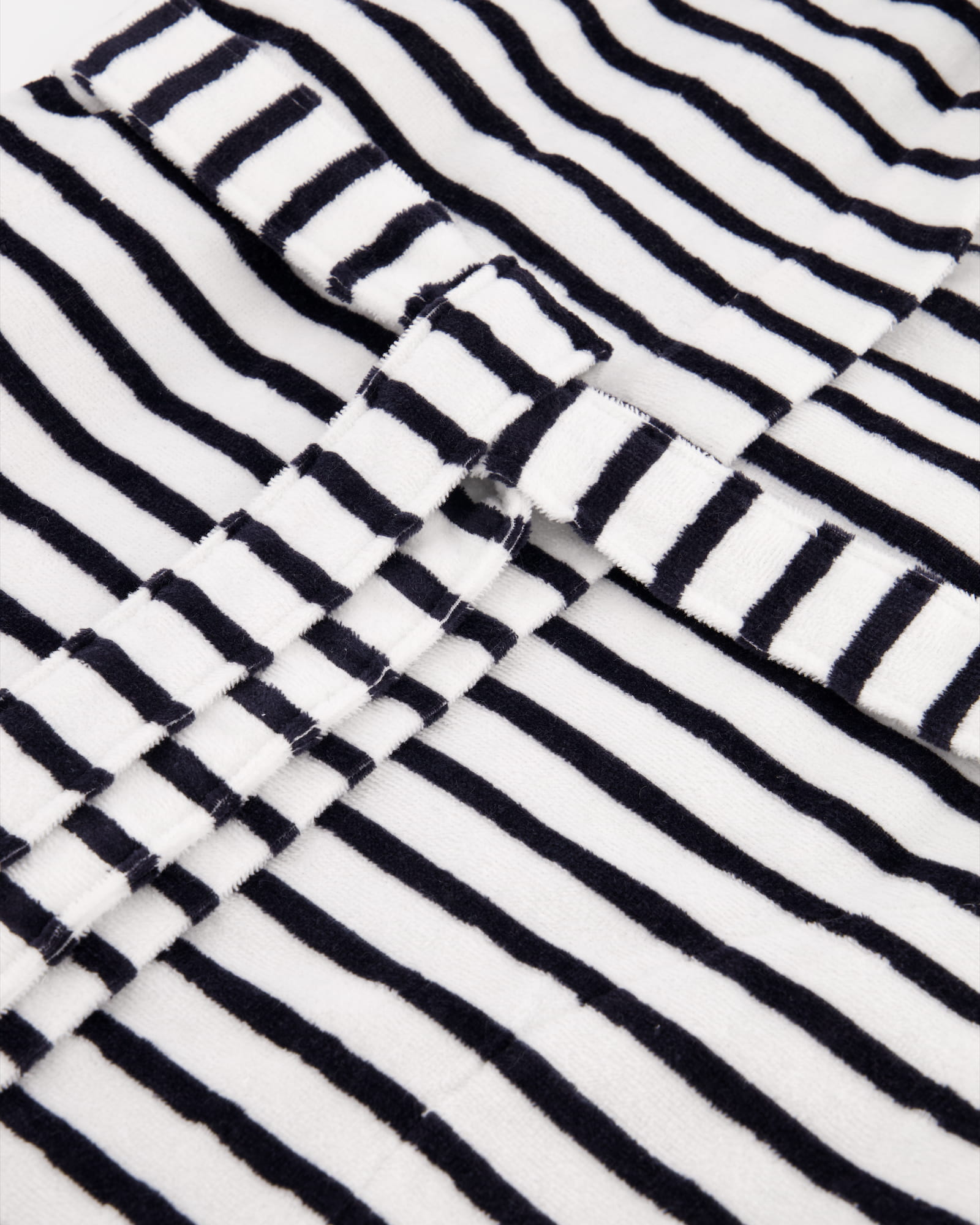 Cawö - Damen Bademantel Kapuze 1243 - Farbe: schwarz-weiß - 96