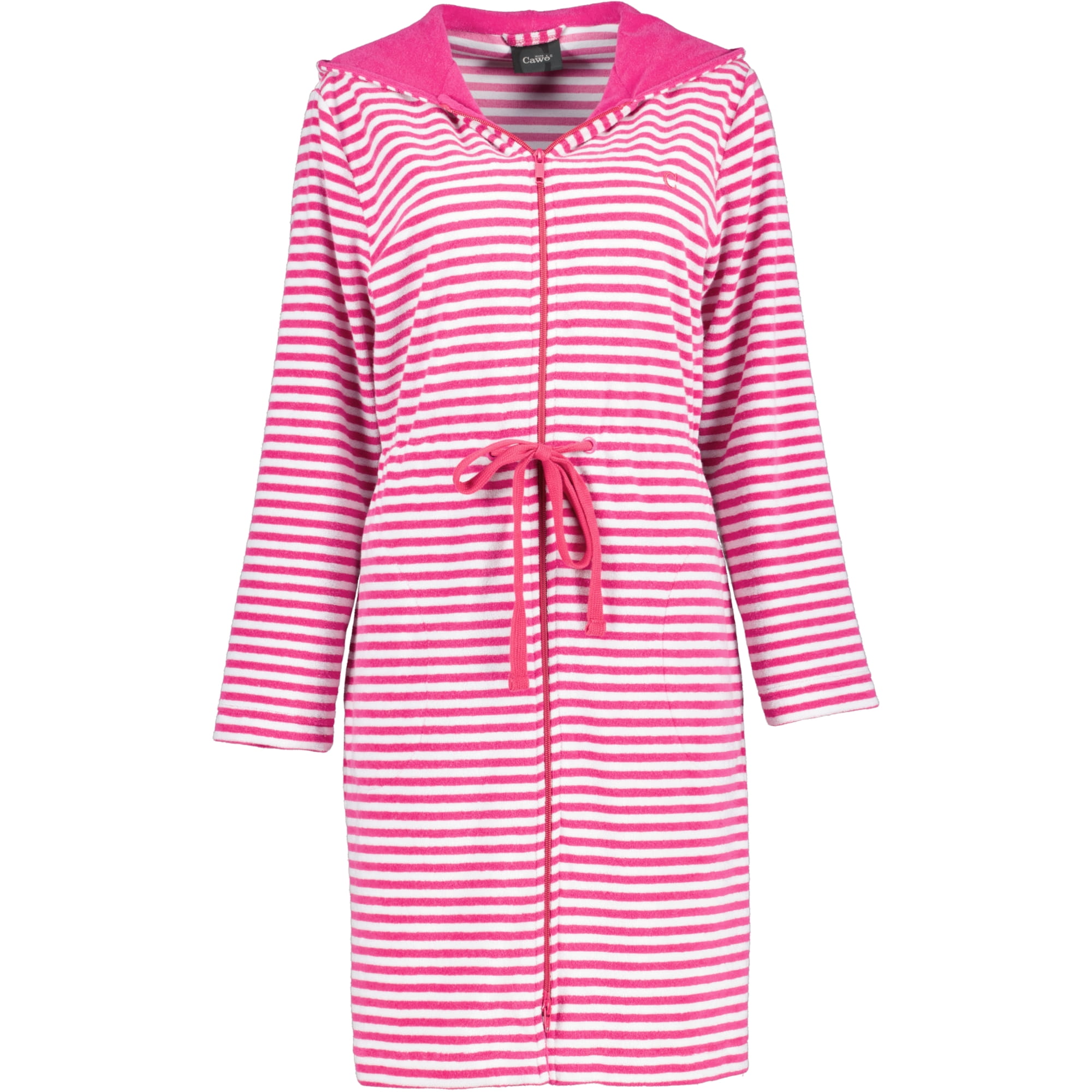 Cawö Home Bademäntel Damen kurz mit Kapuze Campus 834 - Farbe: pink - 27