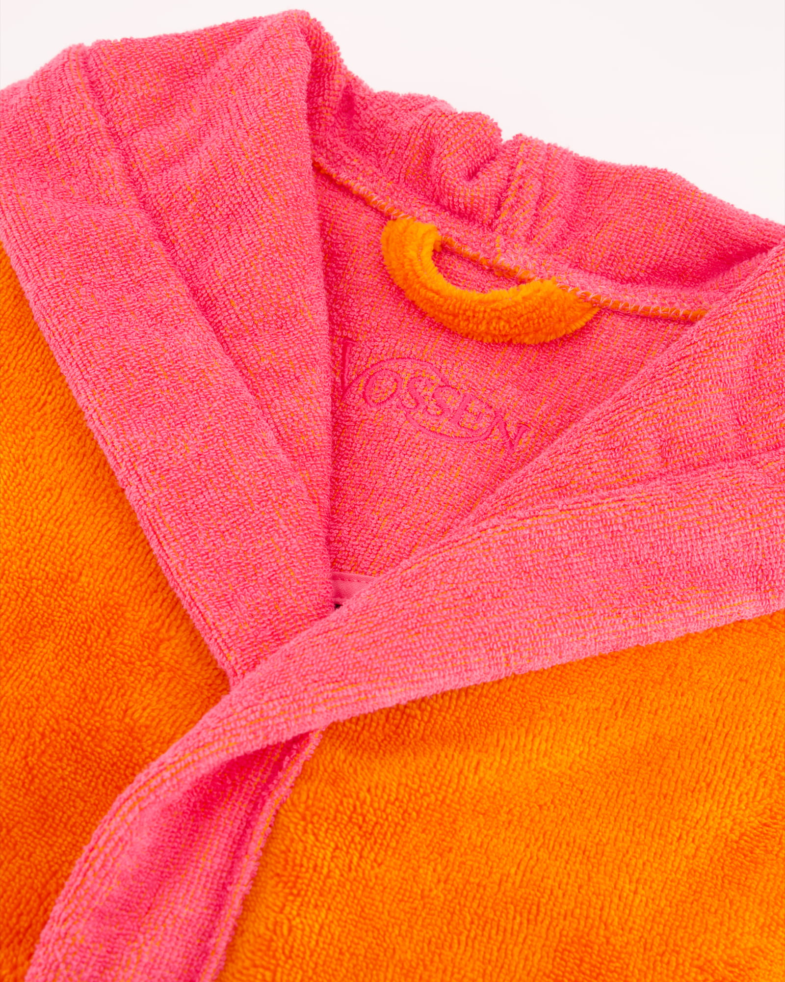 Vossen Bademäntel unisex Kapuze Poppy electric orange/prim rose - 0033