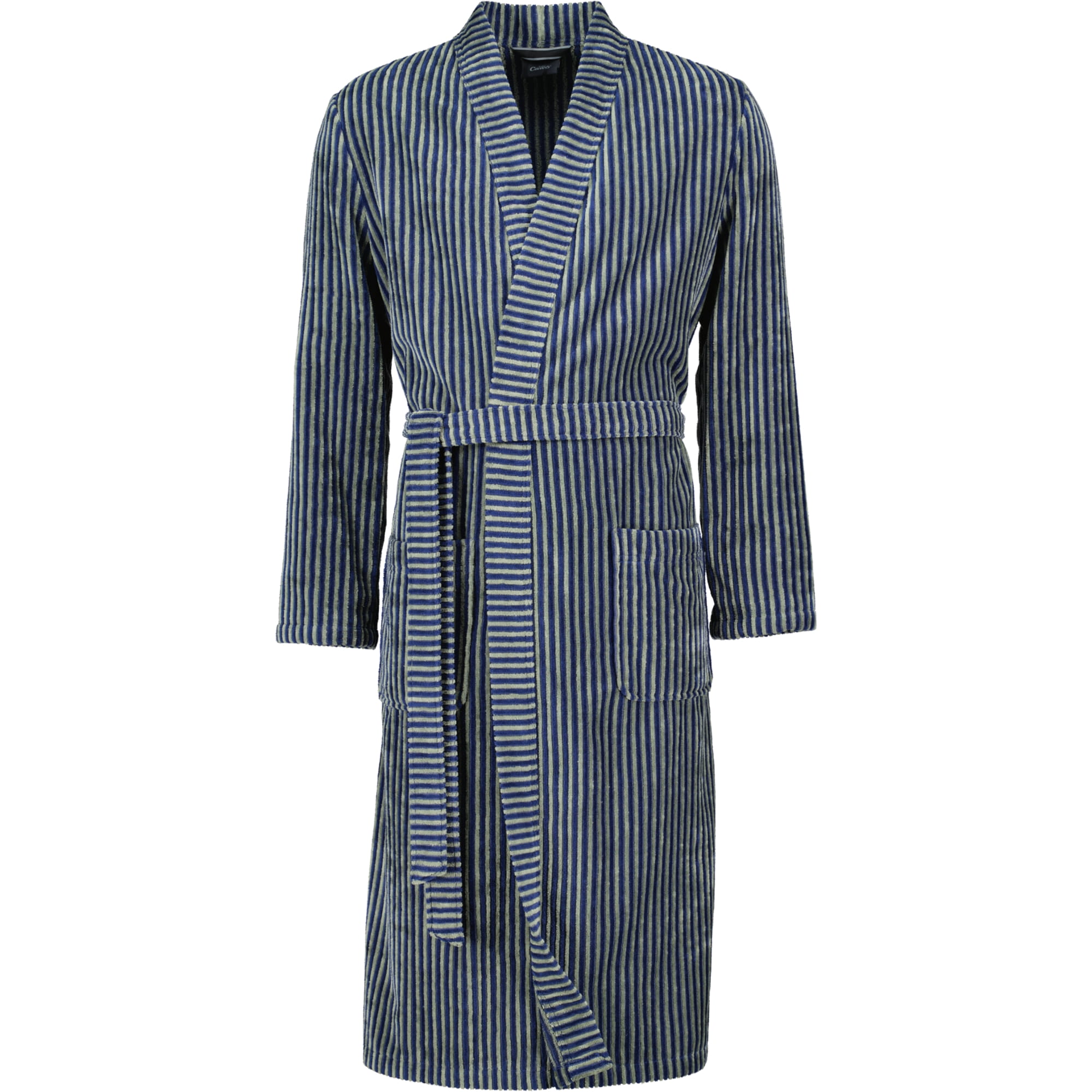 Cawö Herren Bademantel Kimono 4854 - Farbe: blau-field - 14