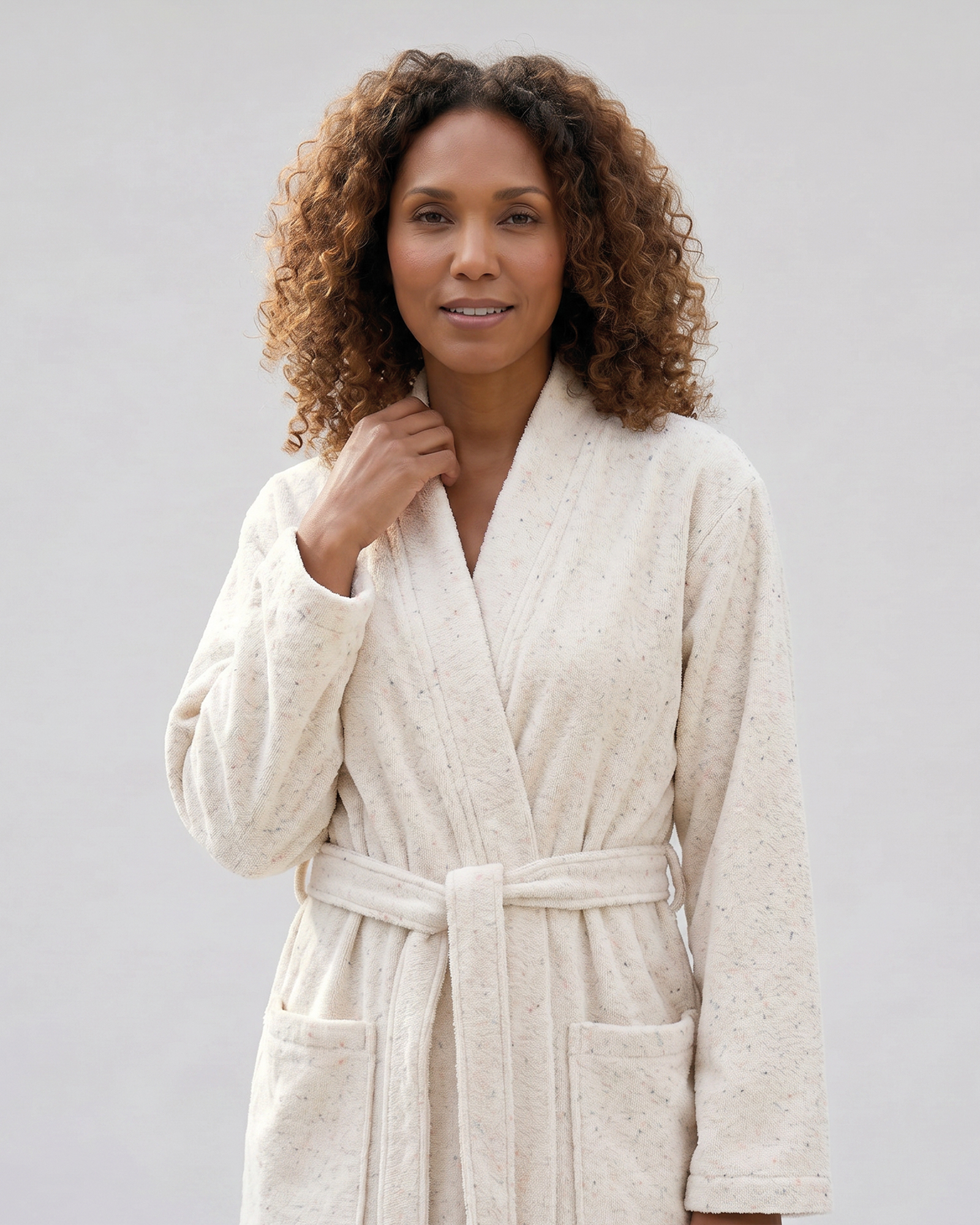 Cawö Home Bademäntel Damen Kimono Neon-Highlights 850 natur/sparkle - 33