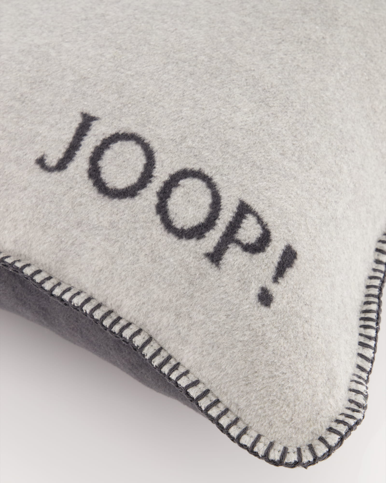 JOOP! Kissenhülle Uni-Doubleface - Größe: 50x50 cm - Farbe: Ash-Anthrazit