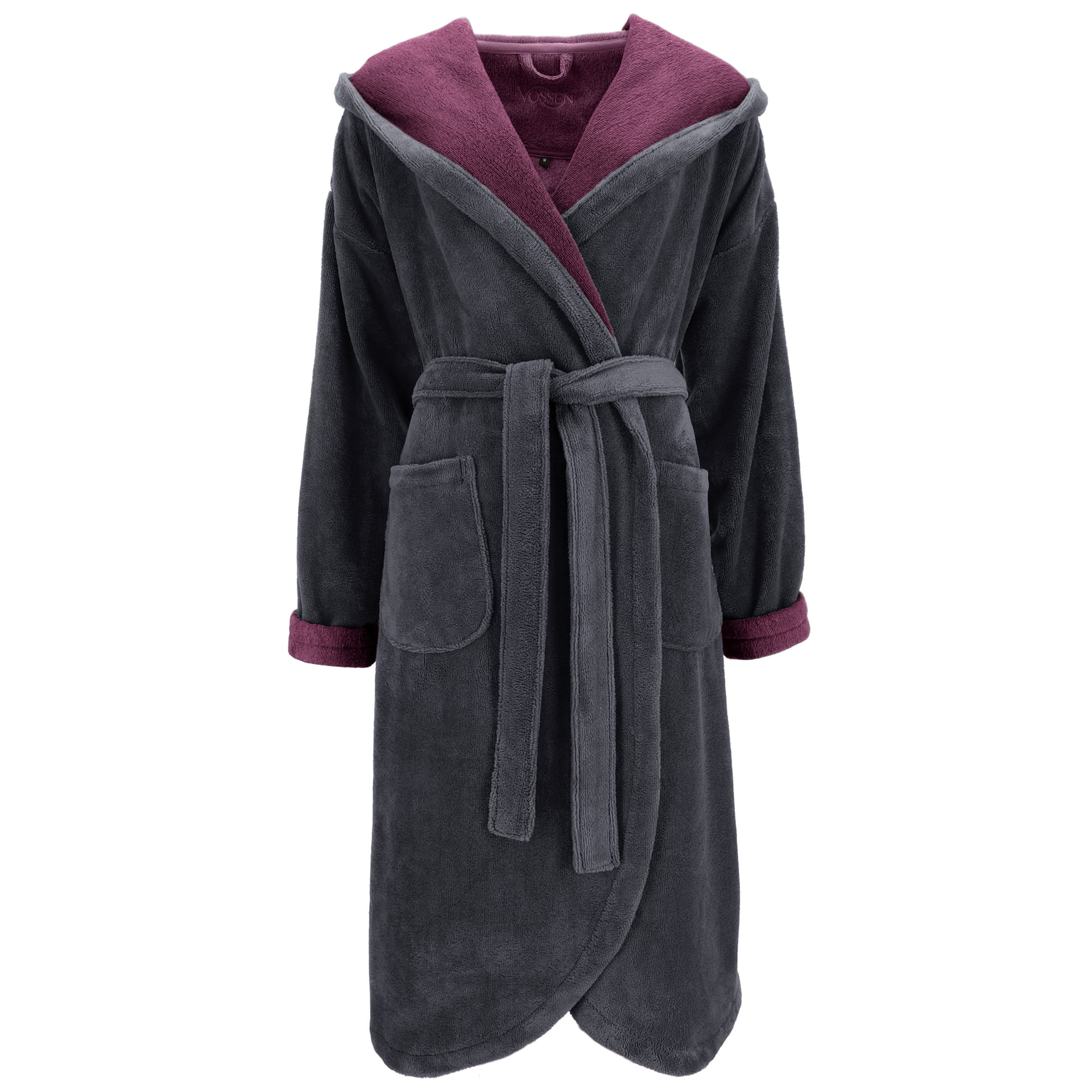 Vossen Bademäntel Damen Kapuze Balance Carmen graphit/elderberry - 0005