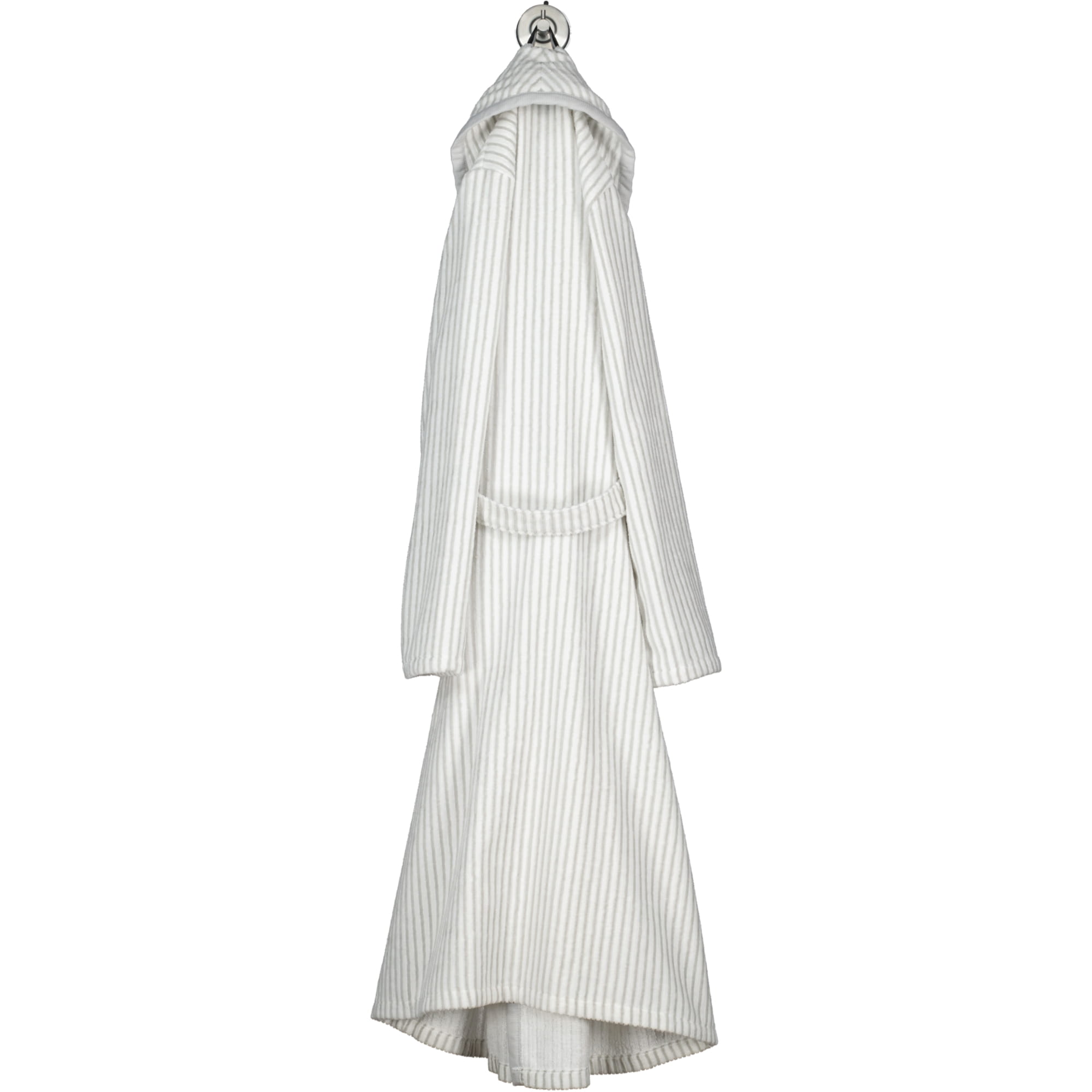 Cawö - Damen Bademantel Schalkragen 3423 - Farbe: weiss/silber - 76