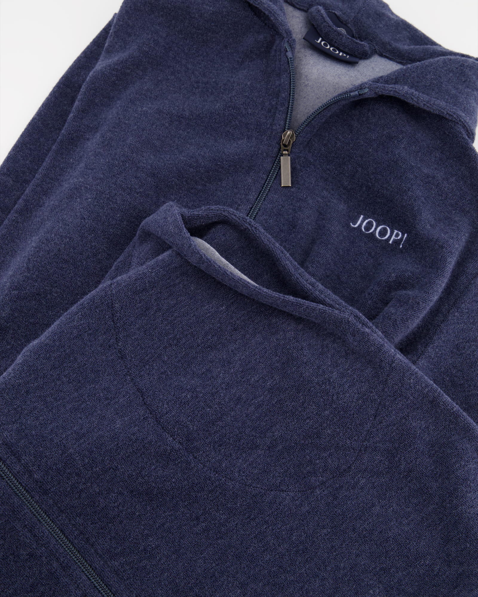 JOOP Active Damen Bademantel Kapuze kurz 1659 - Farbe: Blau - 11 - L