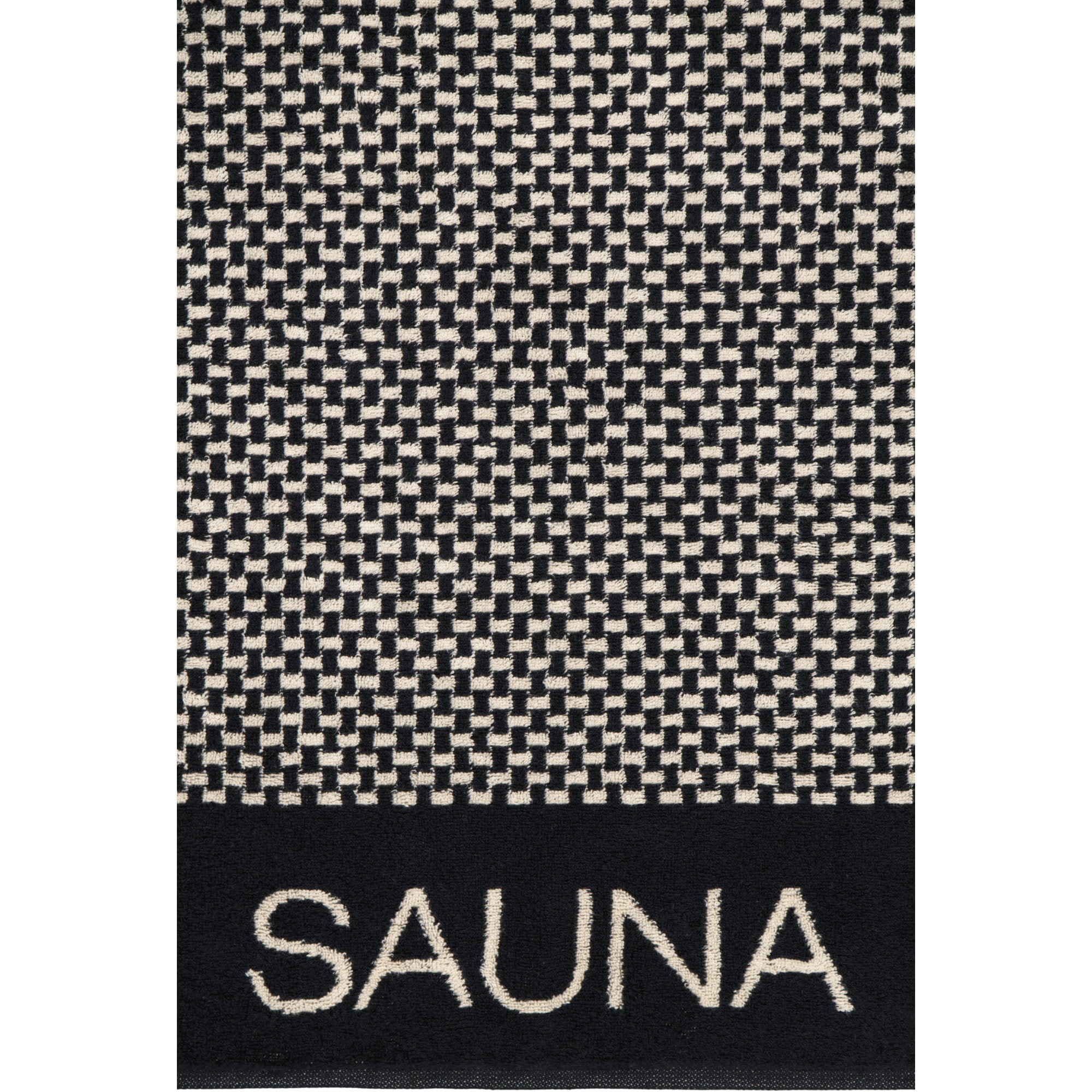 Cawö Saunatuch Natural Allover 6220 80x200 cm - Farbe: natur-schwarz - 39