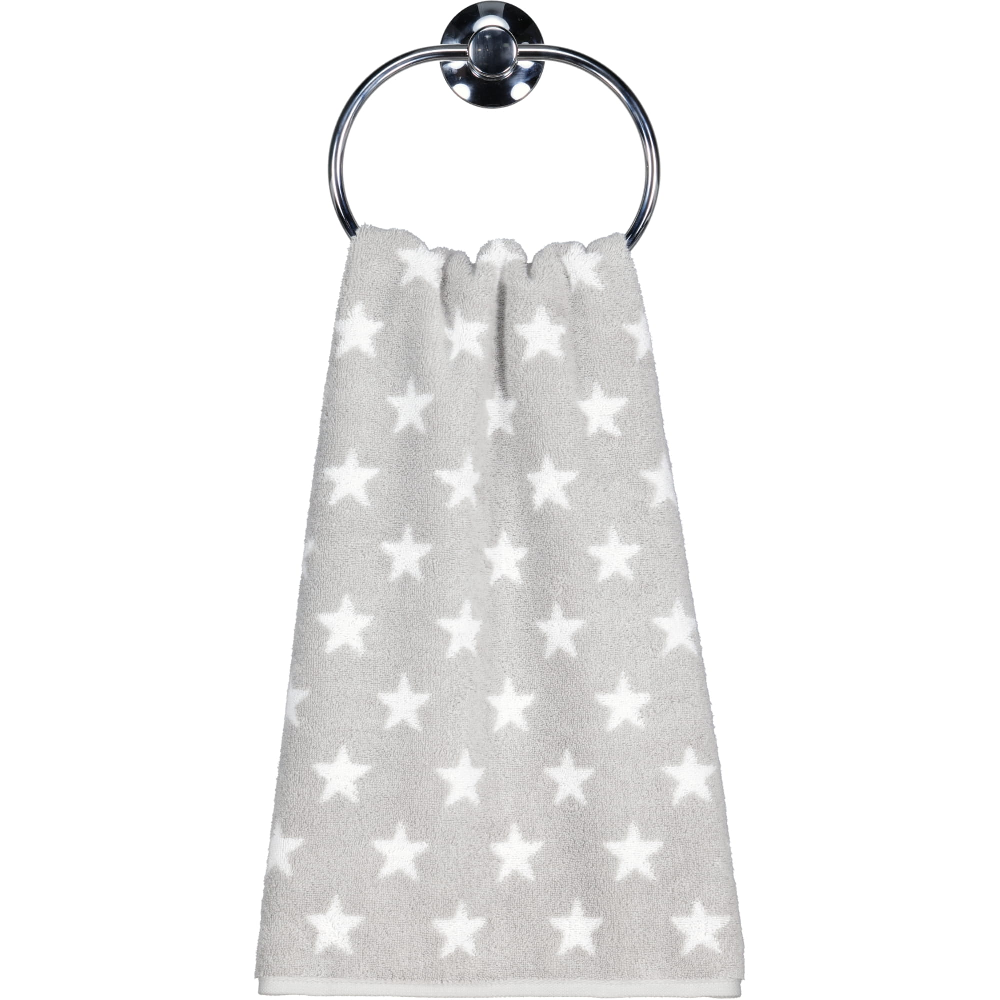 Cawö Handtücher NEW STARS Sterne klein 6261 platin/weiß - 76 - Handtuch 50x100 cm