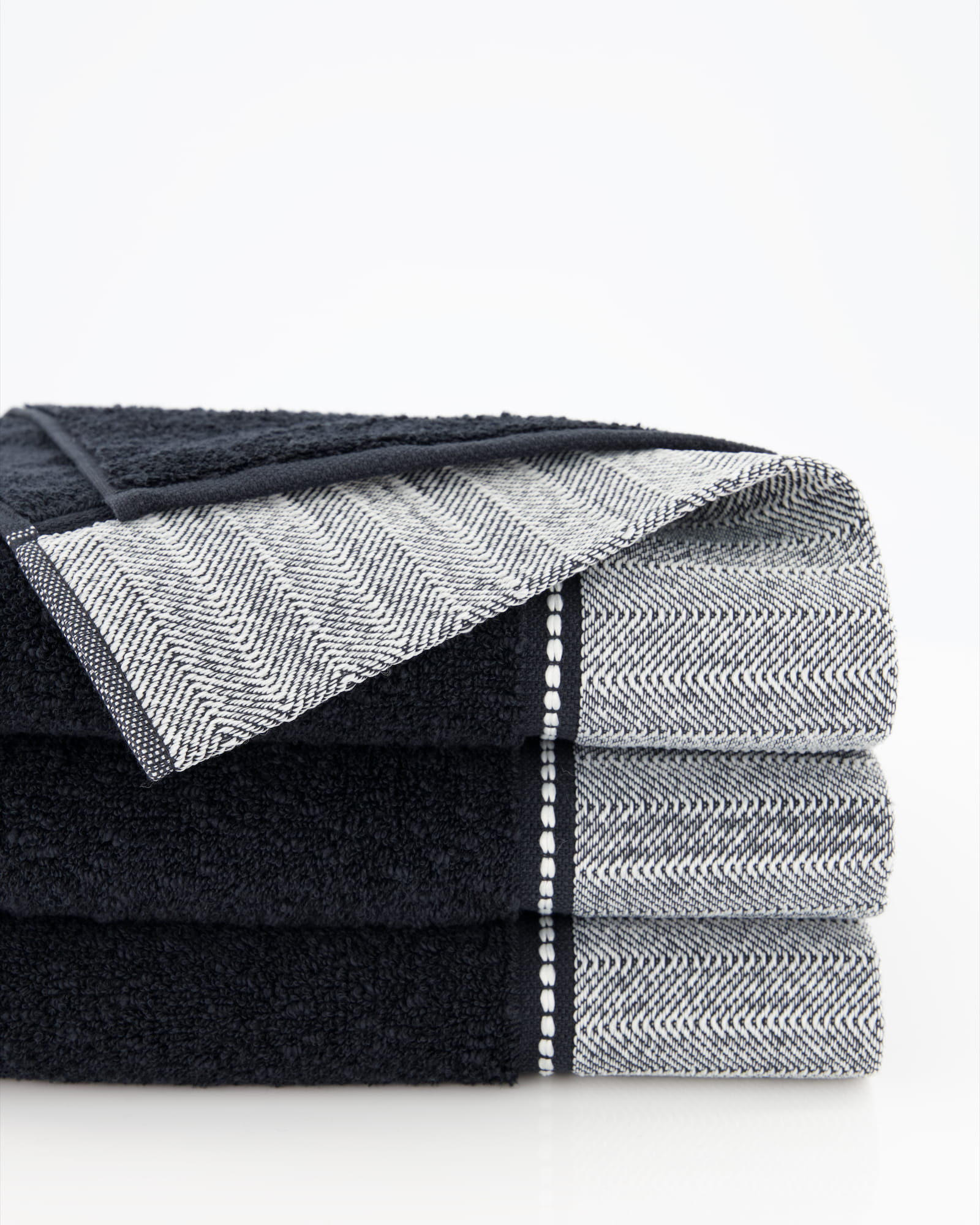 Möve Brooklyn Uni - Farbe:  black - 199 (1-0669/8970) - Waschhandschuh 15x20 cm