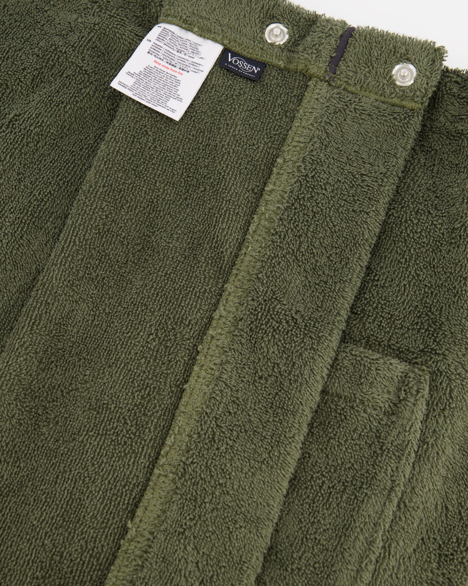 Vossen Saunakilts Herren Lars mud green - 5830 - 60x160 cm