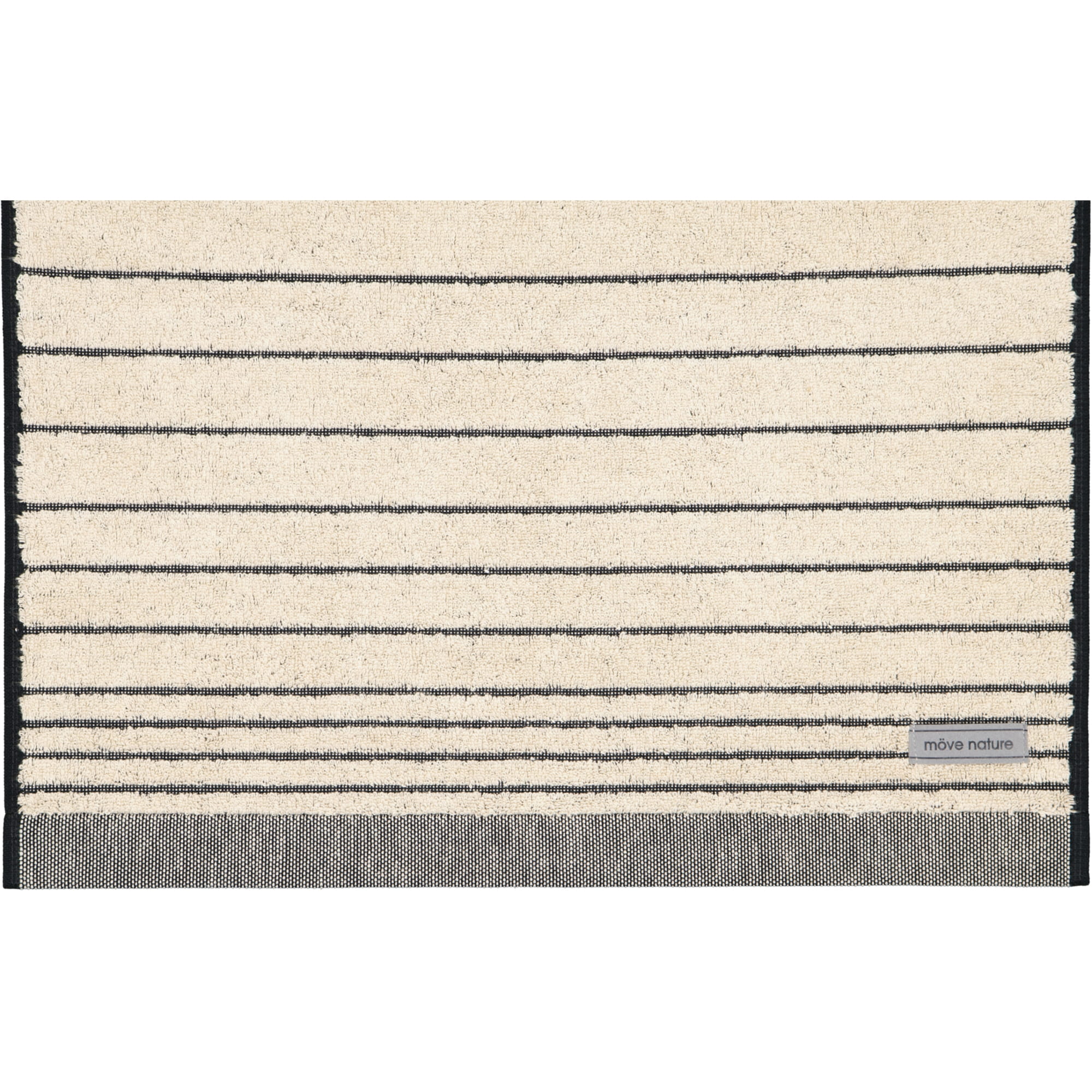 Möve Eden - Querstreifen - Farbe: nature/black - 081 (1-0876/8942) - Handtuch 50x100 cm