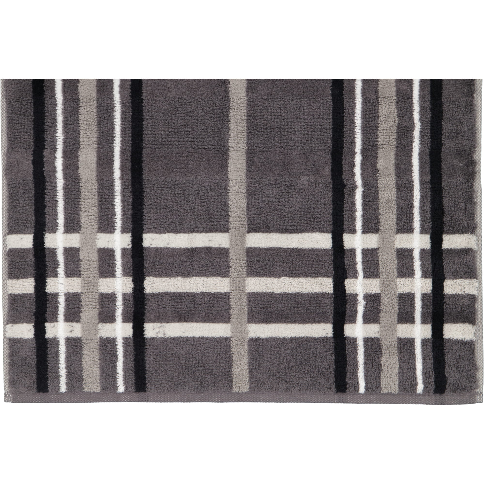 Cawö Handtücher Noblesse Check 1089 anthrazit - 77 - Handtuch 50x100 cm