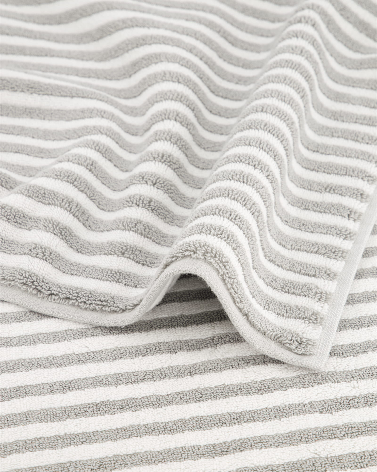 Cawö Badematten Two-Tone Stripes 480 platin - 76 - 50x80 cm