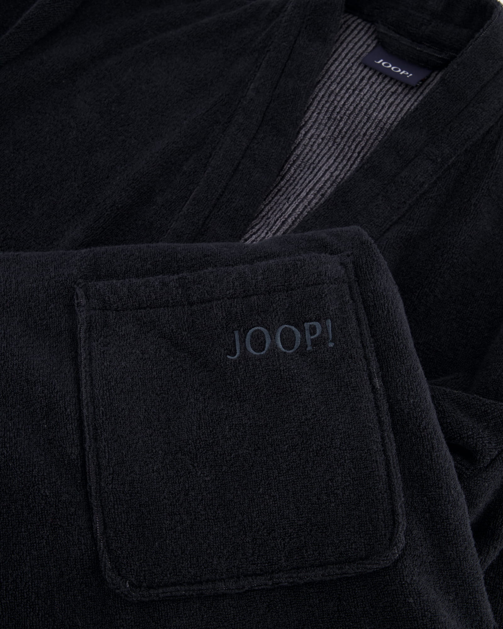 JOOP! Classic - Herren Bademantel - Kimono 1618 - Farbe: 97 - schwarz