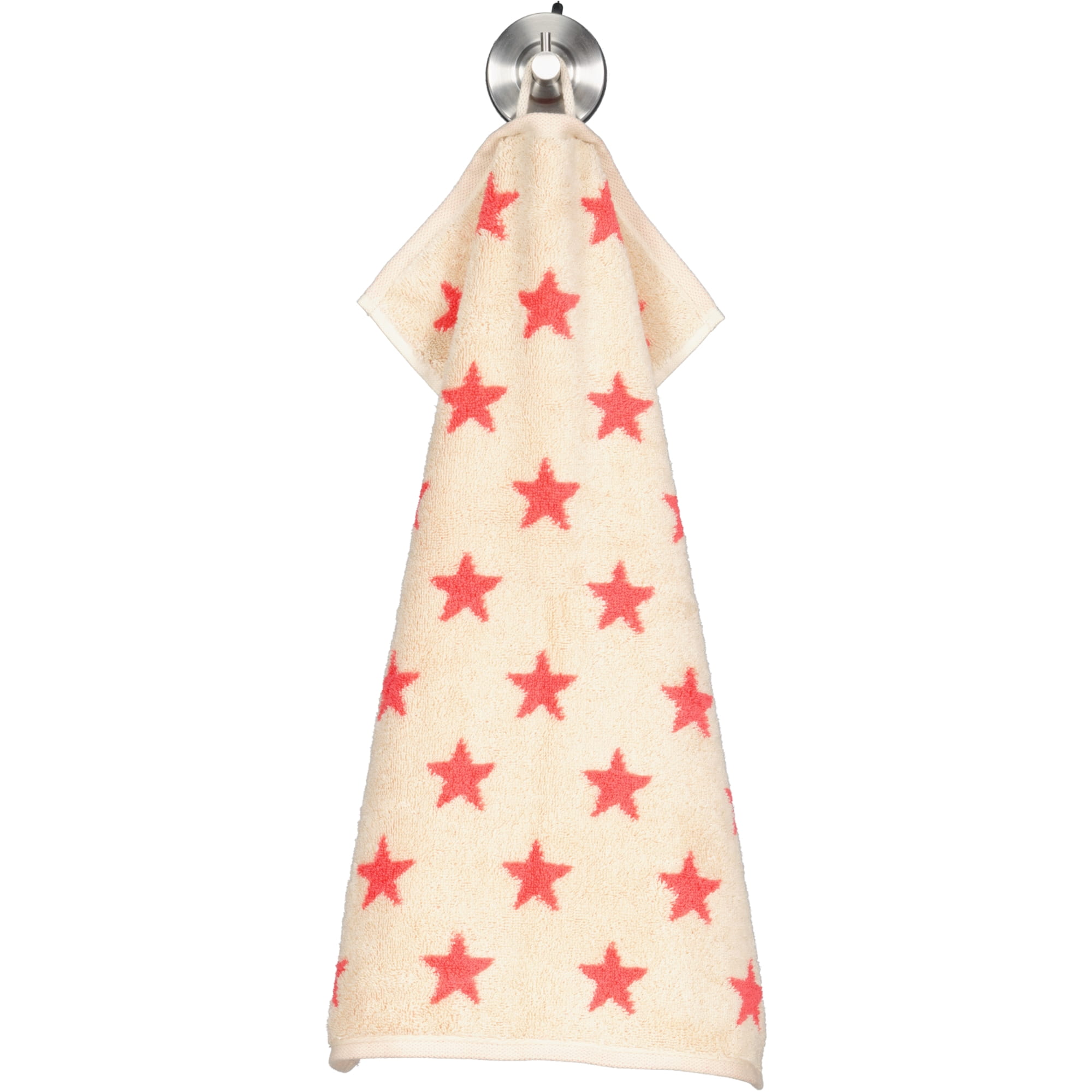 Cawö Handtücher NEW STARS Sterne klein 6261 beige/pink - 32 - Gästetuch 30x50 cm