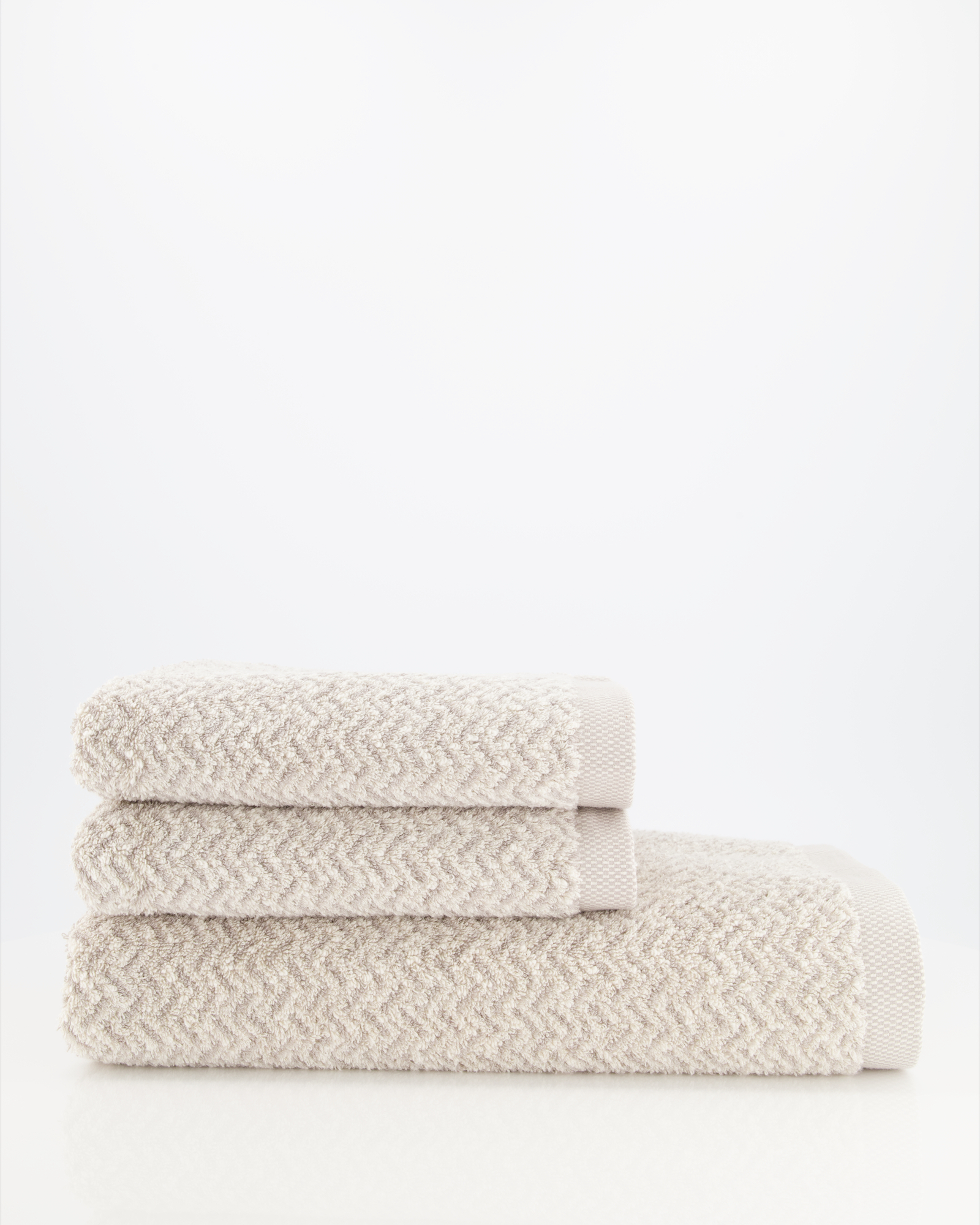 Möve - Brooklyn Fischgrat - Farbe:  nature/cashmere - 071 (1-0567/8970) - Handtuch 50x100 cm