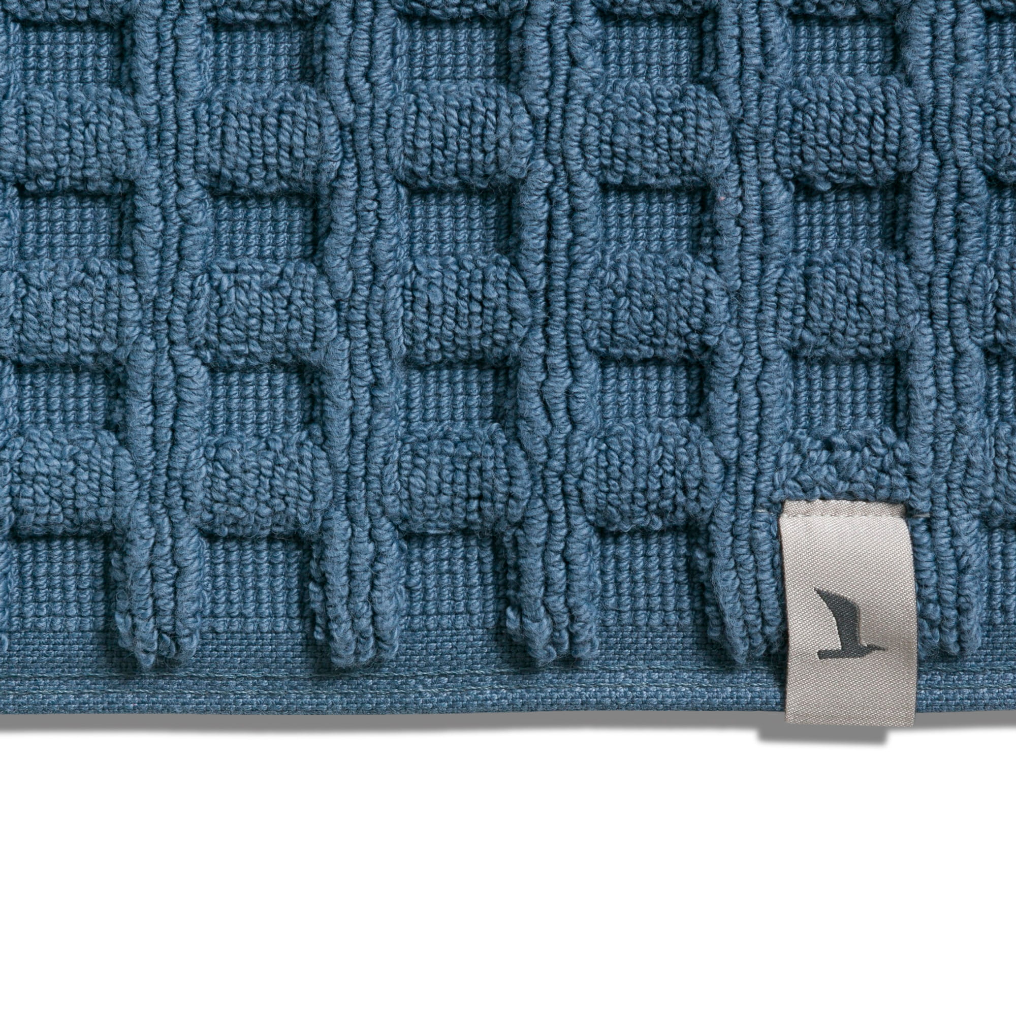 Möve Badematten Piquee steel blue - 847 - 60x60 cm