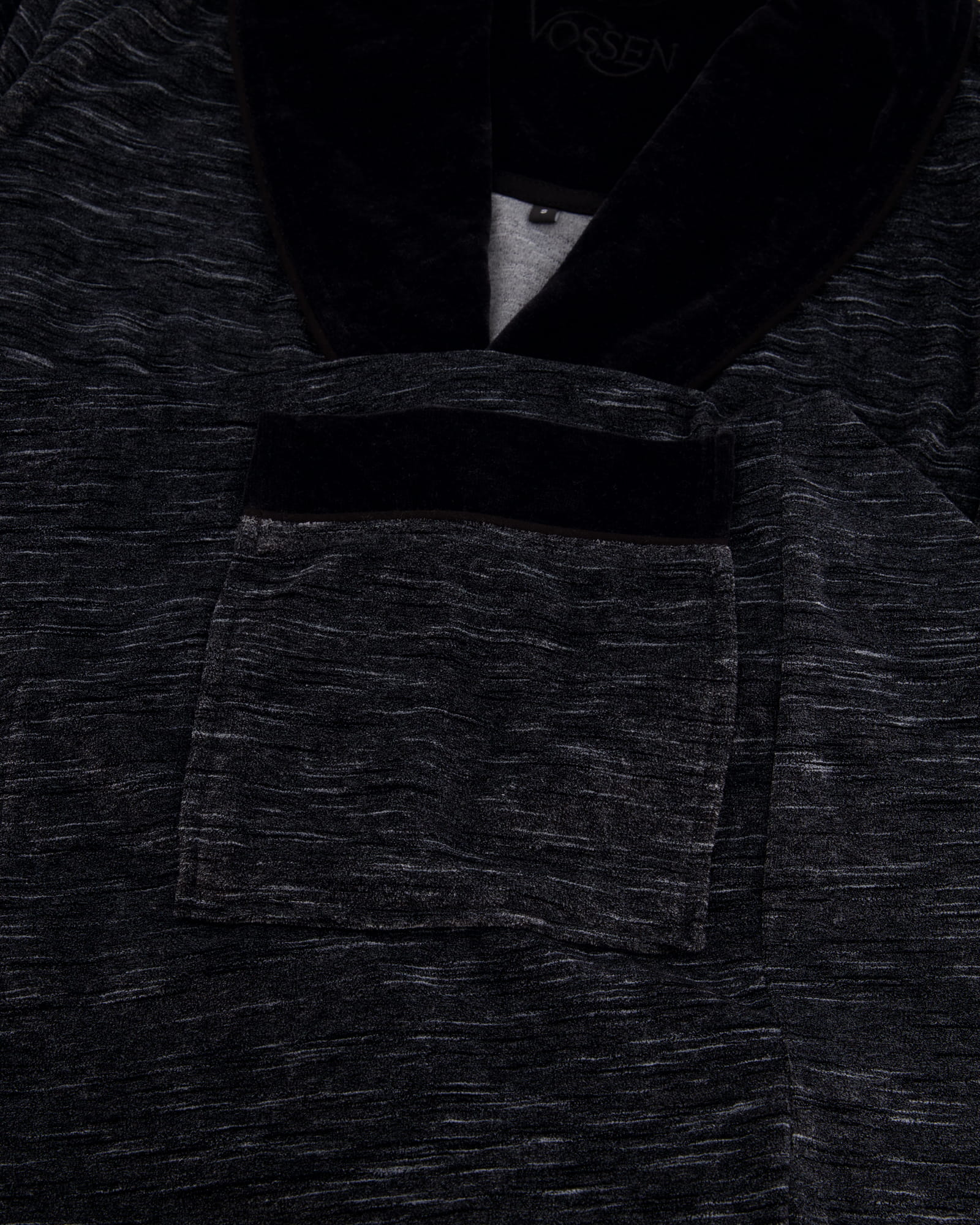 Vossen Bademäntel Herren Schalkragen Alberto black - 0002