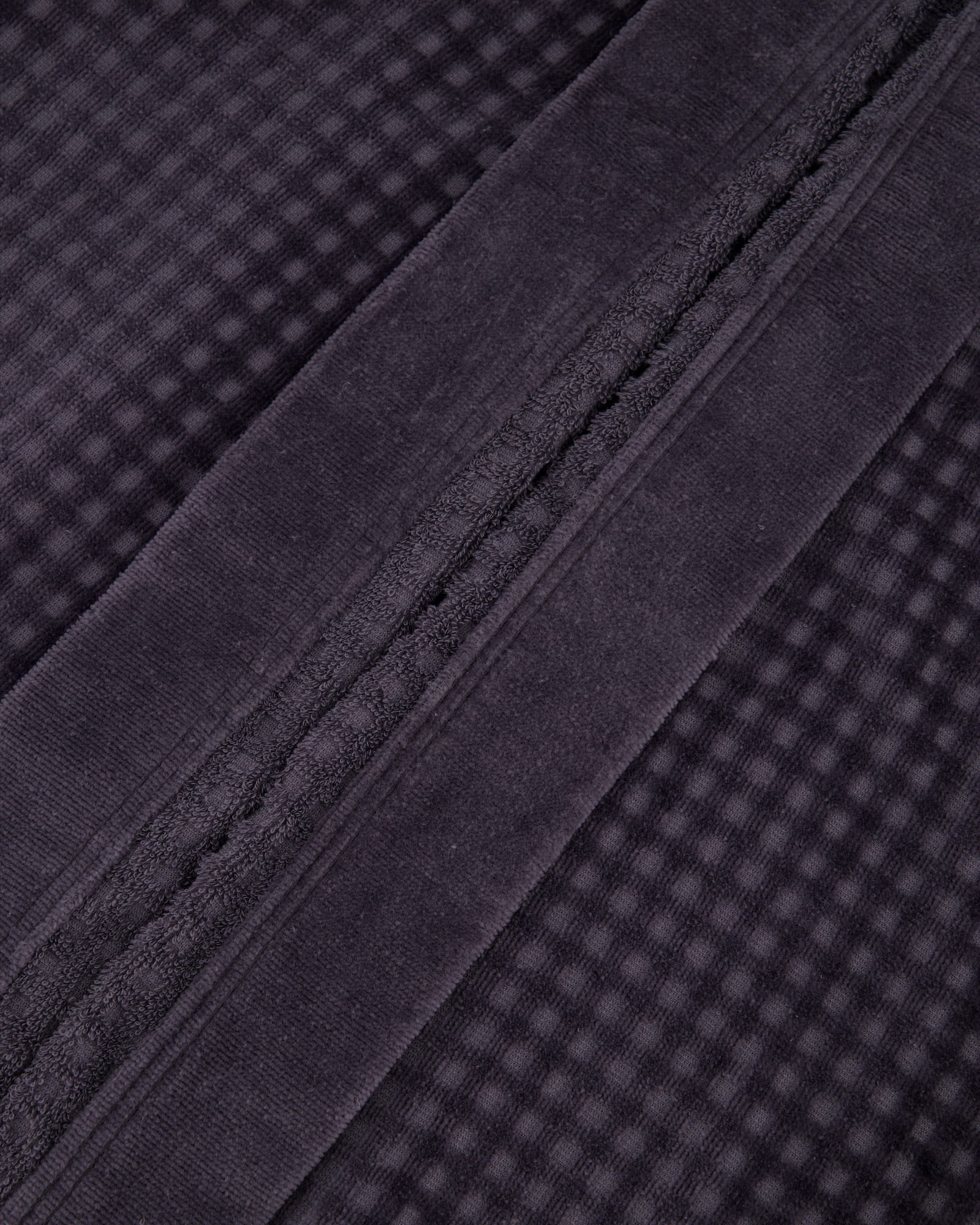 Cawö Herren Bademantel Kimono 3714 - Farbe: anthrazit - 774 - L