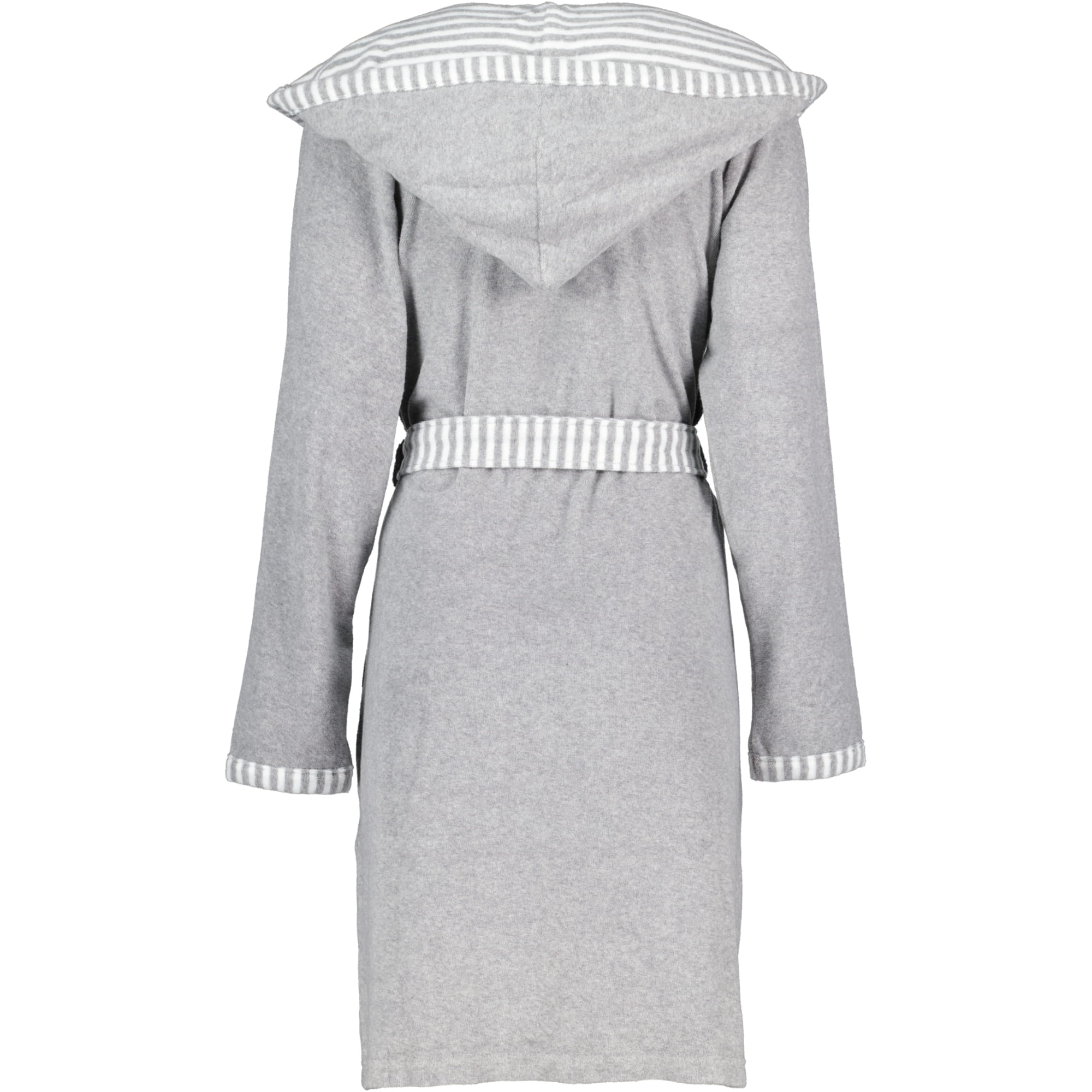 Vossen Bademäntel Damen Kurzmantel mit Kapuze Juno grau melange - 7380