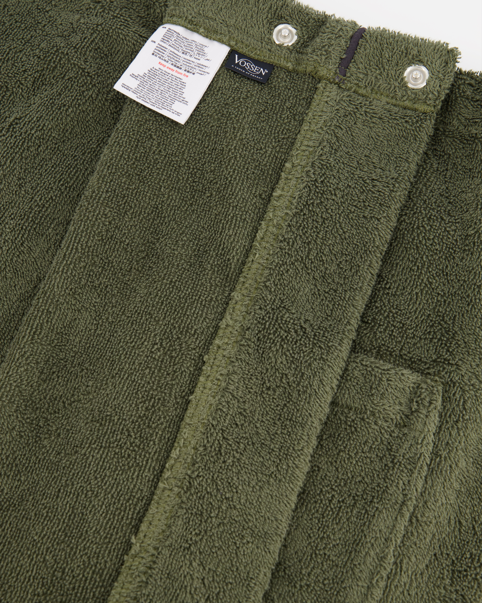 Vossen Saunakilts Herren Lars mud green - 5830 - 60x160 cm