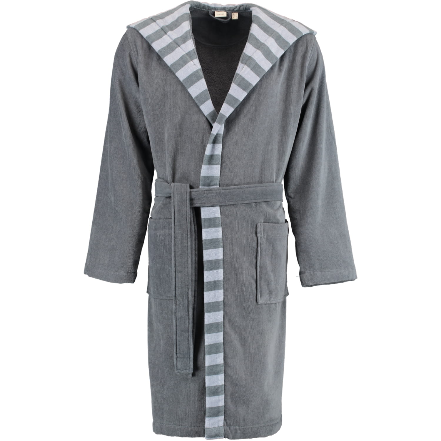 Esprit Herren Bademantel Day Men Kapuze - Farbe: grey steel - 740