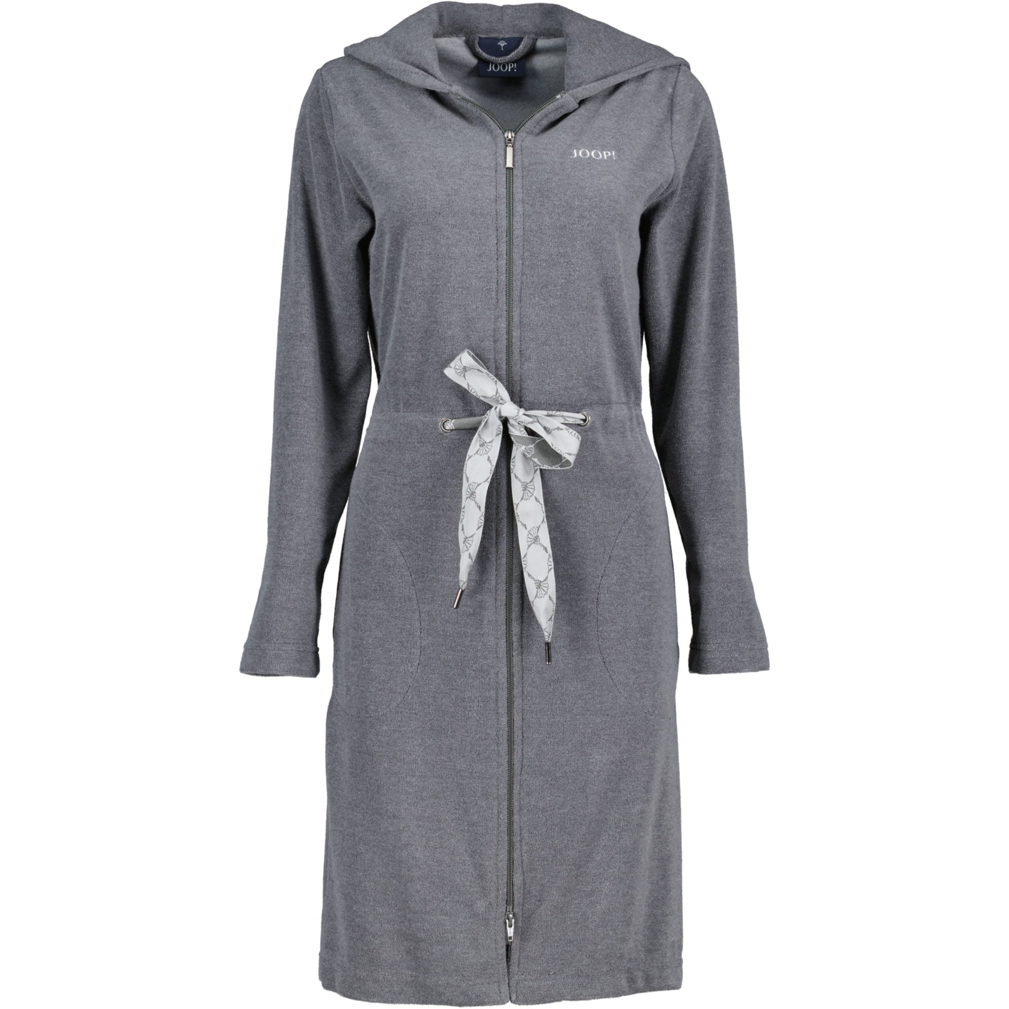 JOOP Active Damen Bademantel Kapuze kurz 1659 - Farbe: Anthrazit - 77