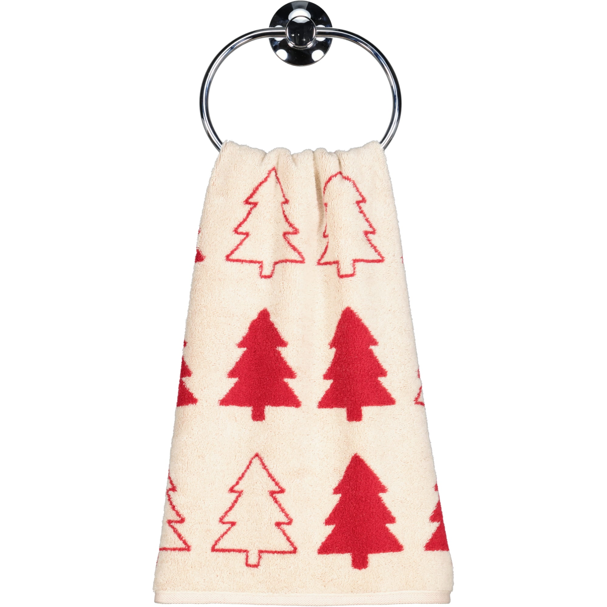 Cawö Handtücher Christmas Edition Tannenbäume 794 natur-rot - 32 - Handtuch 50x100 cm