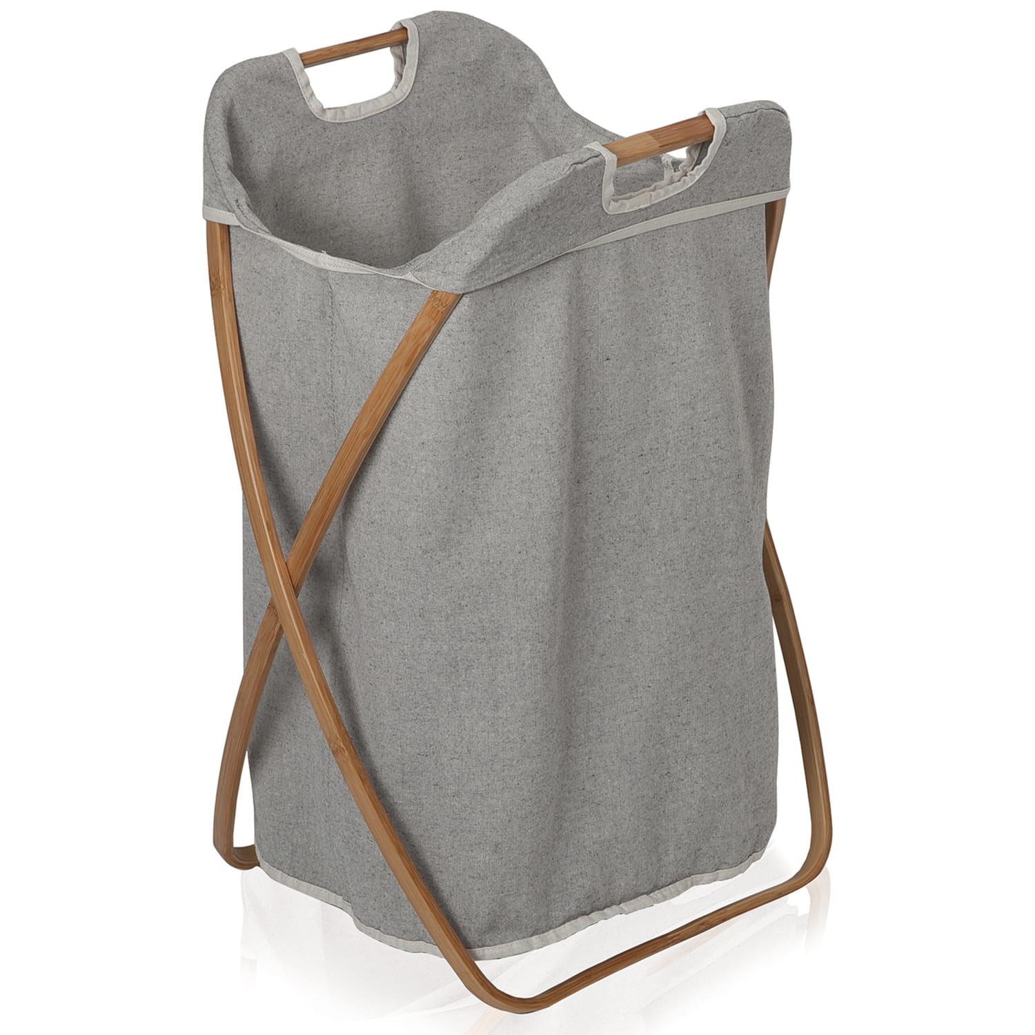 Möve Bamboo Klappbarer Wäschekorb - Farbe: grey - 081 (4-0779)
