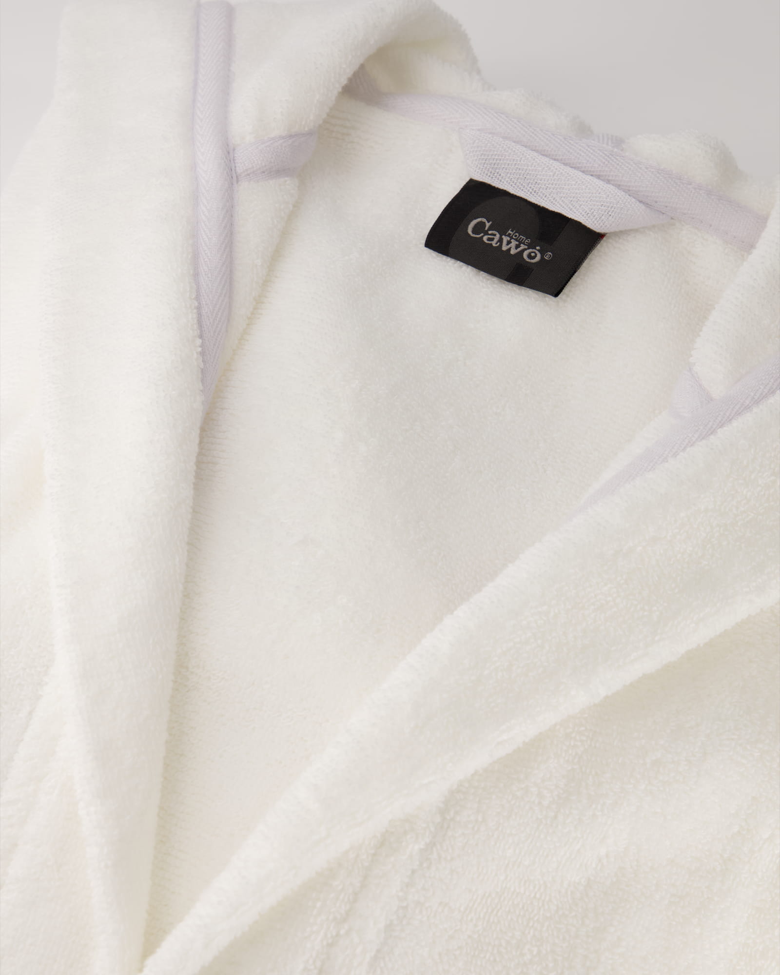 Cawö Home Bademäntel Damen Kapuze Luxury Basics Kapuze 827 weiß - 67