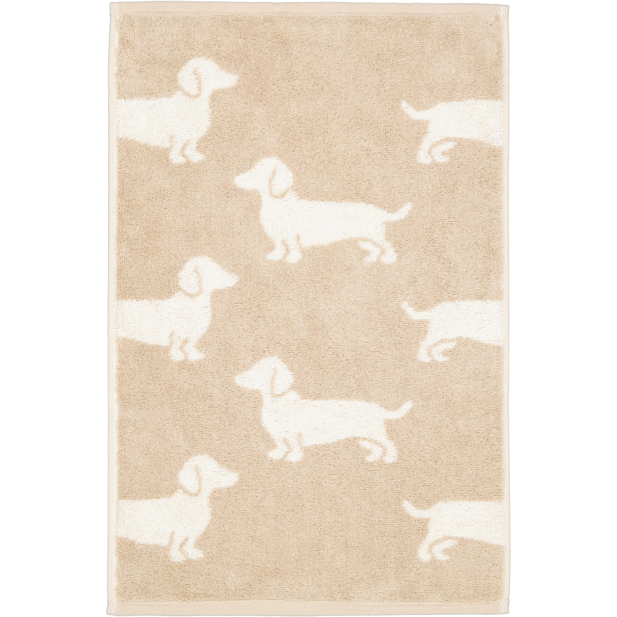 Cawö Handtücher WE LOVE DOGS 6246 Natur-Beige - 33 - Gästetuch 30x50 cm