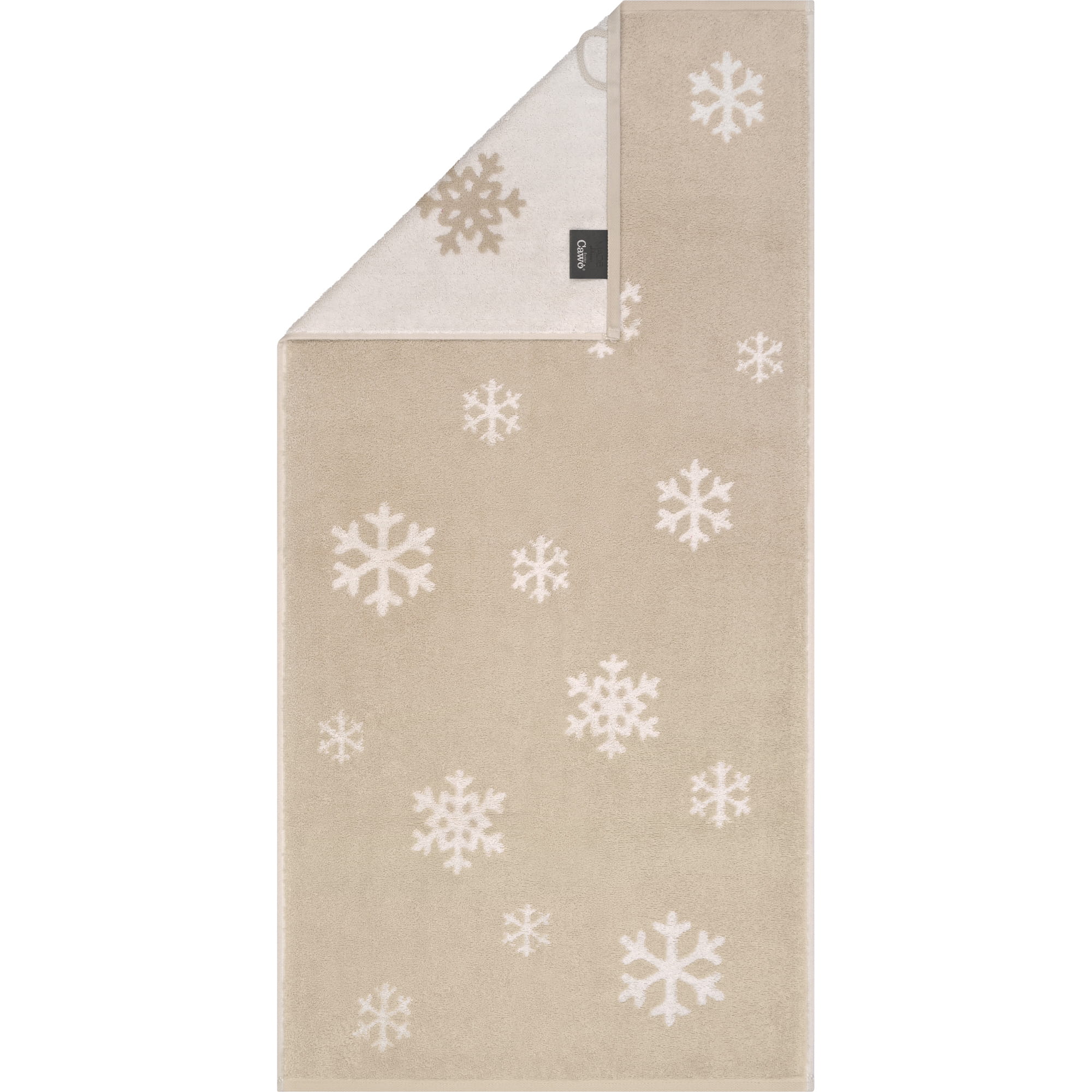 Cawö Handtücher WINTER EDITION Schneekristalle 6270 beige/natur - 33