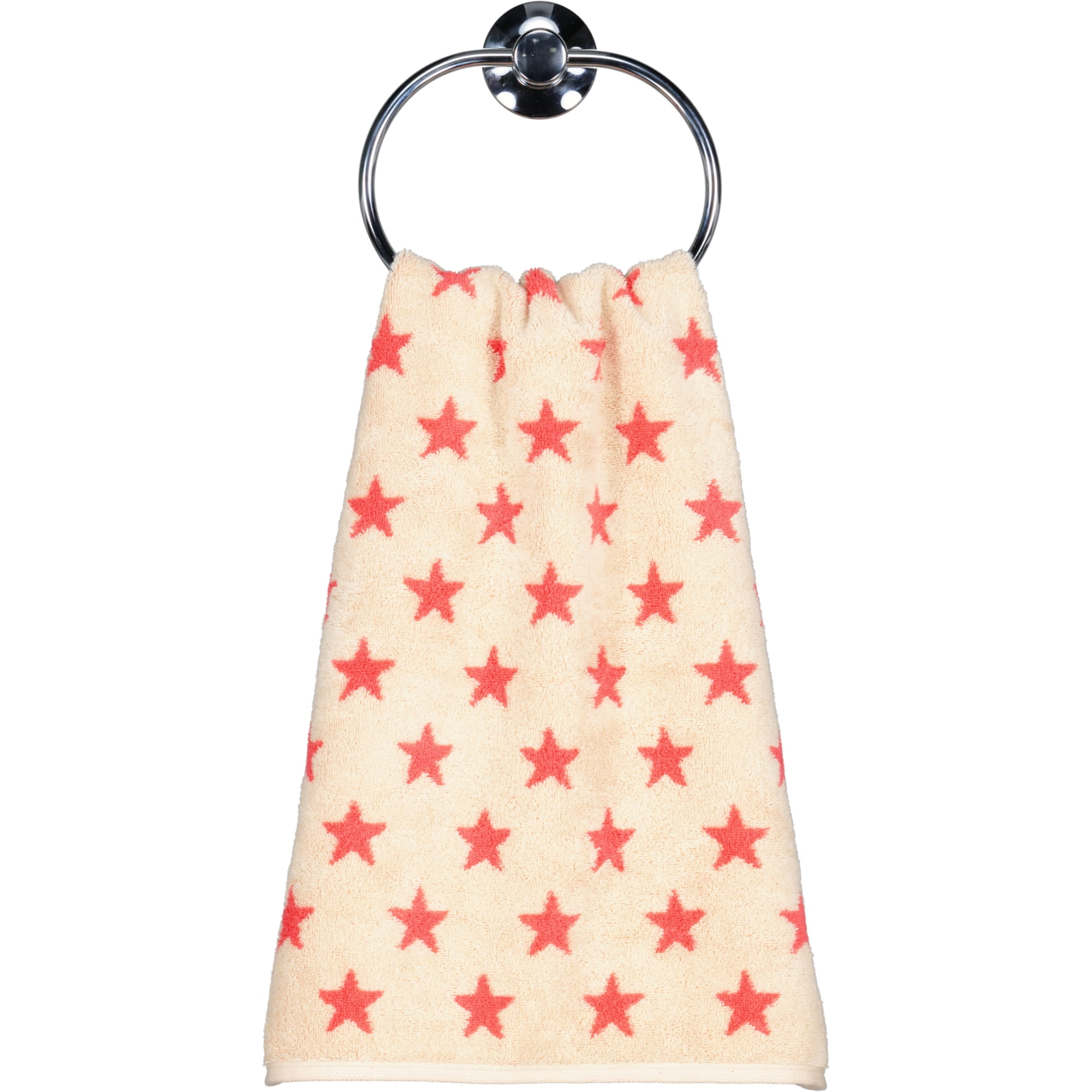 Cawö Handtücher NEW STARS Sterne klein 6261 beige/pink - 32 - Handtuch 50x100 cm